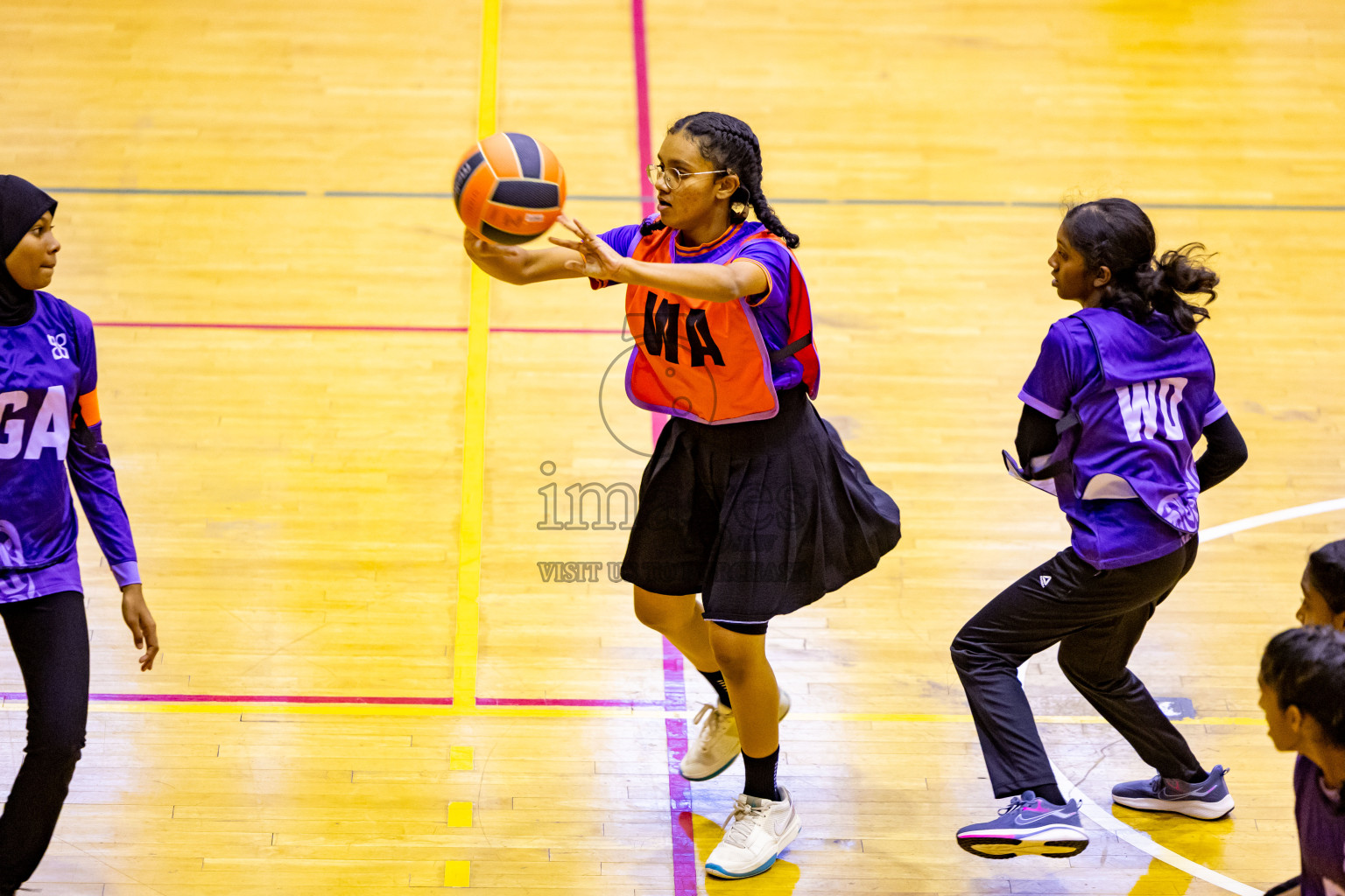 Day 13 of 25th Inter-School Netball Tournament was held in Social Center at Male', Maldives on Saturday, 24th August 2024. Photos: Nausham Waheed / images.mv