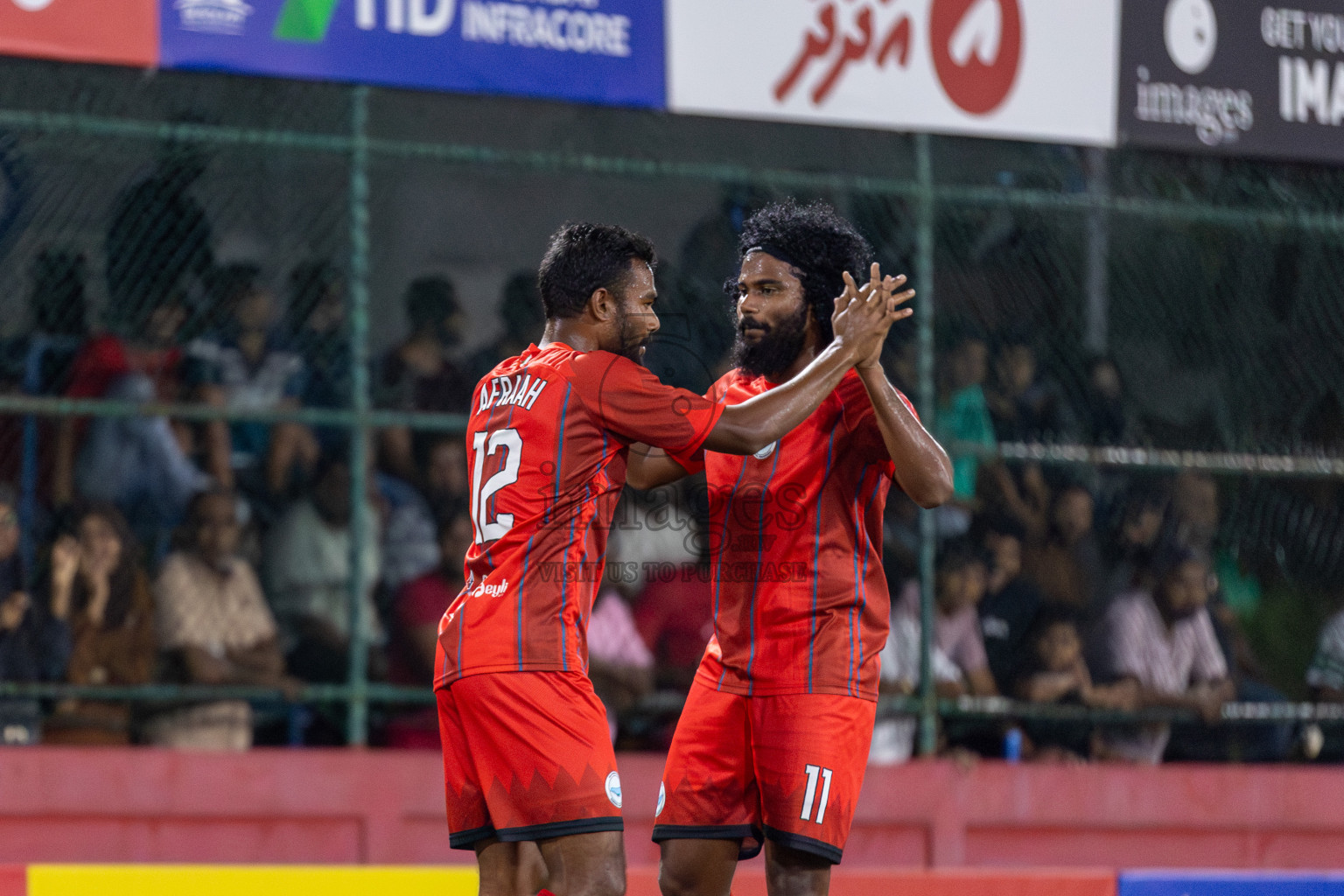 N Velidhoo vs N Maafaru in Day 18 of Golden Futsal Challenge 2024 was held on Thursday, 1st February 2024, in Hulhumale', Maldives Photos: Mohamed Mahfooz Moosa, / images.mv