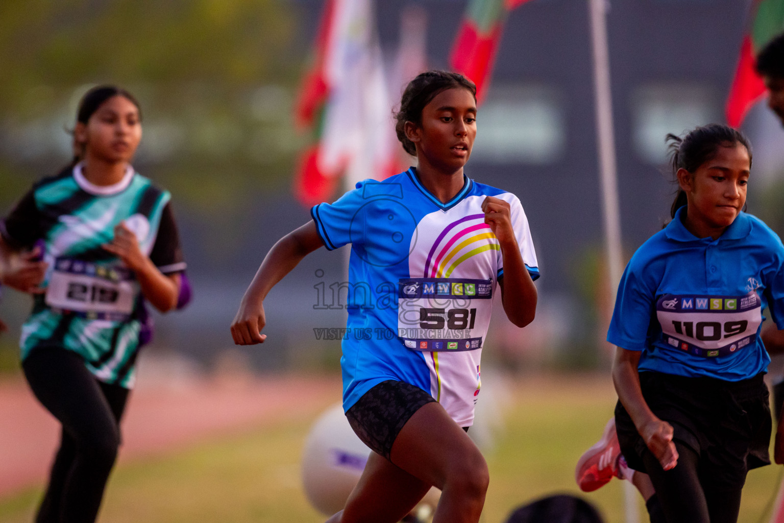 Day 5 of MWSC Interschool Athletics Championships 2024 held in Hulhumale Running Track, Hulhumale, Maldives on Wednesday, 13th November 2024. Photos by: Nausham Waheed / Images.mv