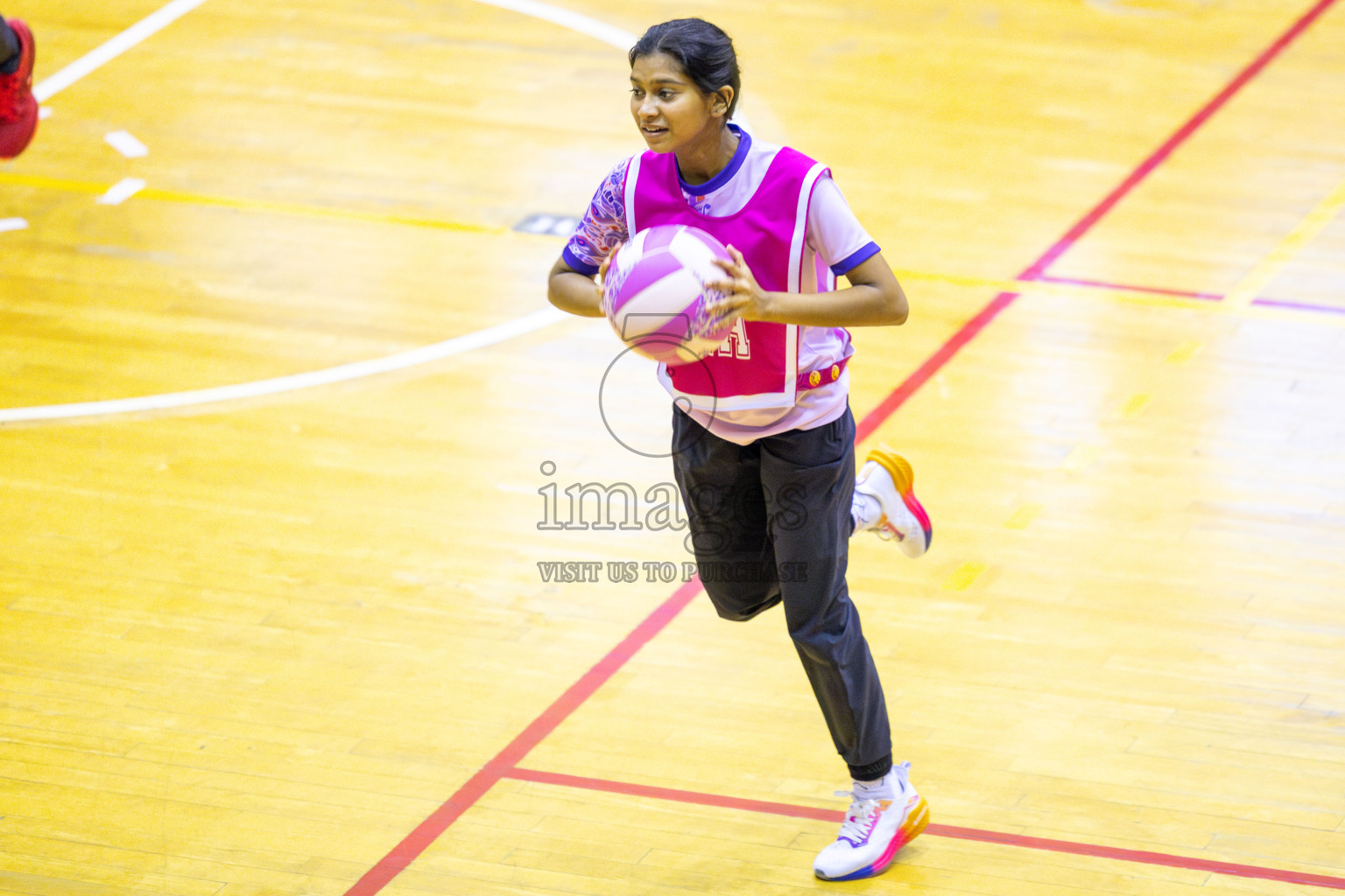 Club Matrix vs N Sports Academy in Day 6 of 24th Milo Netball Association Championship held in Social Center at Male', Maldives on Saturday, 6th September 2025. Photos: Yasna Ahmed / images.mv