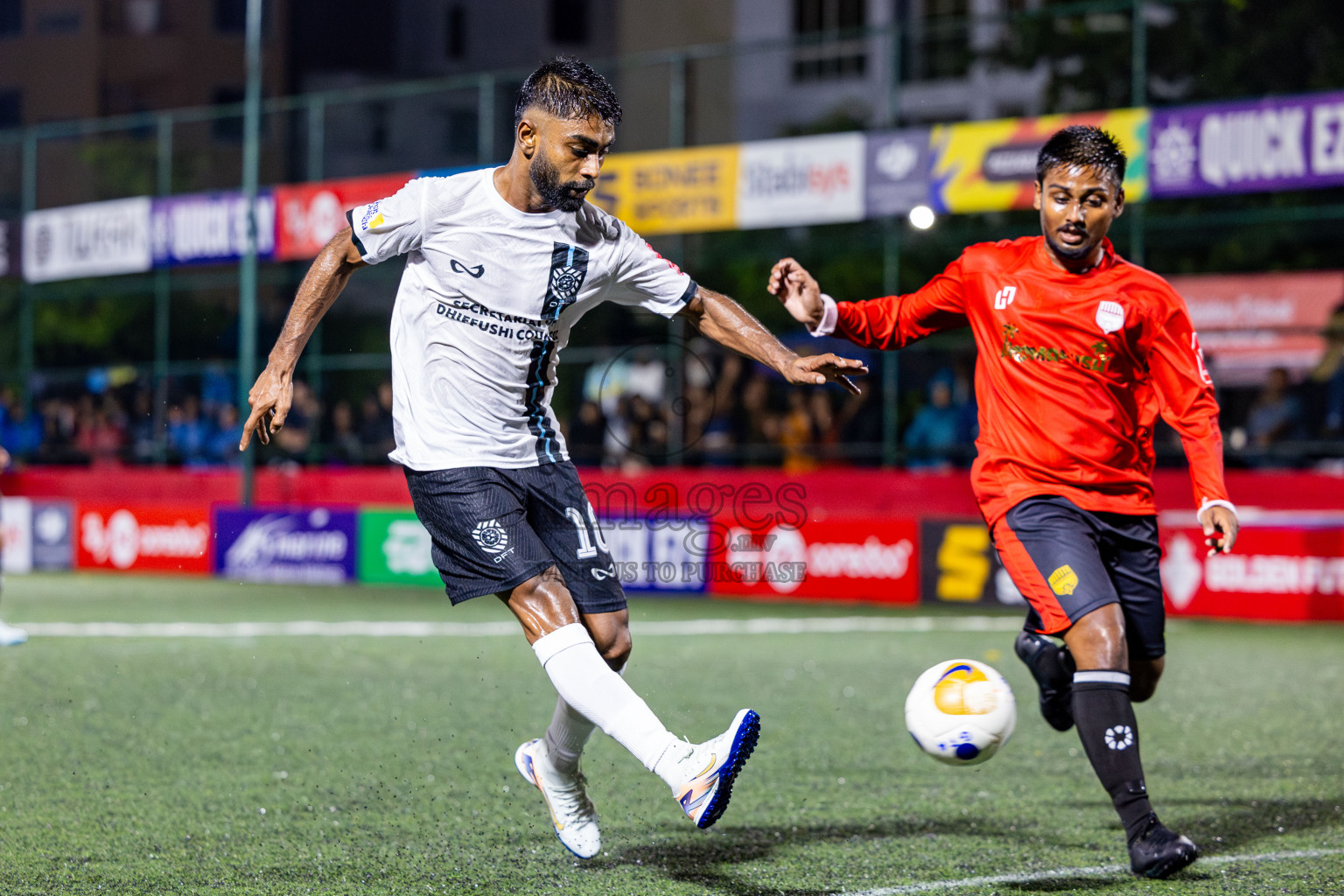 K Himmafushi vs K Dhiffushi in Day 10 of Golden Futsal Challenge 2025 was held on Tuesday, 14th January 2025, in Hulhumale', Maldives Photos: Nausham Waheed / images.mv