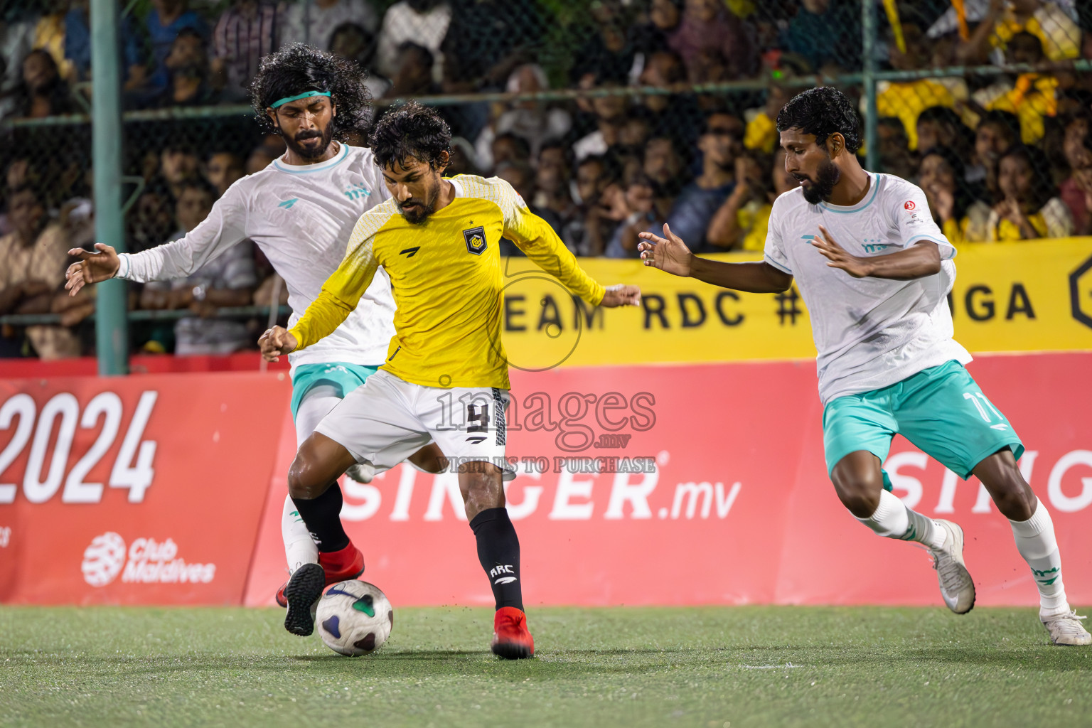 RRC vs MPL in Semi Finals of Club Maldives Cup 2024 held in Rehendi Futsal Ground, Hulhumale', Maldives on Monday, 14th October 2024. Photos: Ismail Thoriq / images.mv