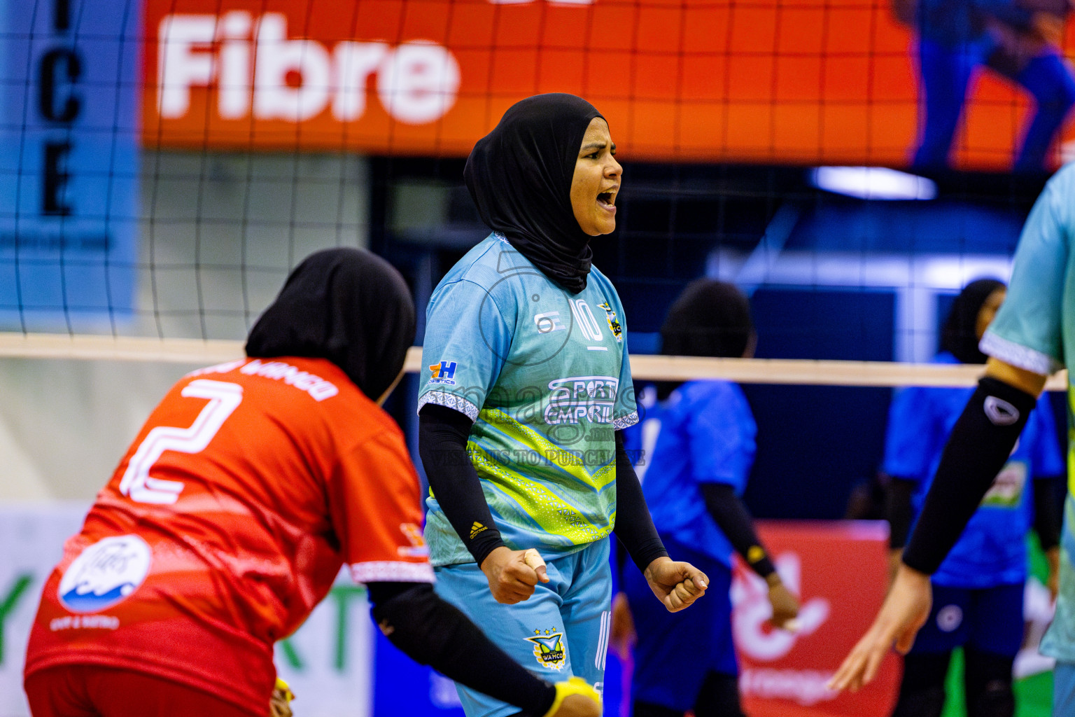 Police Club vs Club Wamco in the Final of Women's Division of National Volleyball Championship 2025 held in Male', Maldives on Sunday, 4th May 2025 at Social Center Indoor Hall Photos By: Nausham Waheed / images.mv
