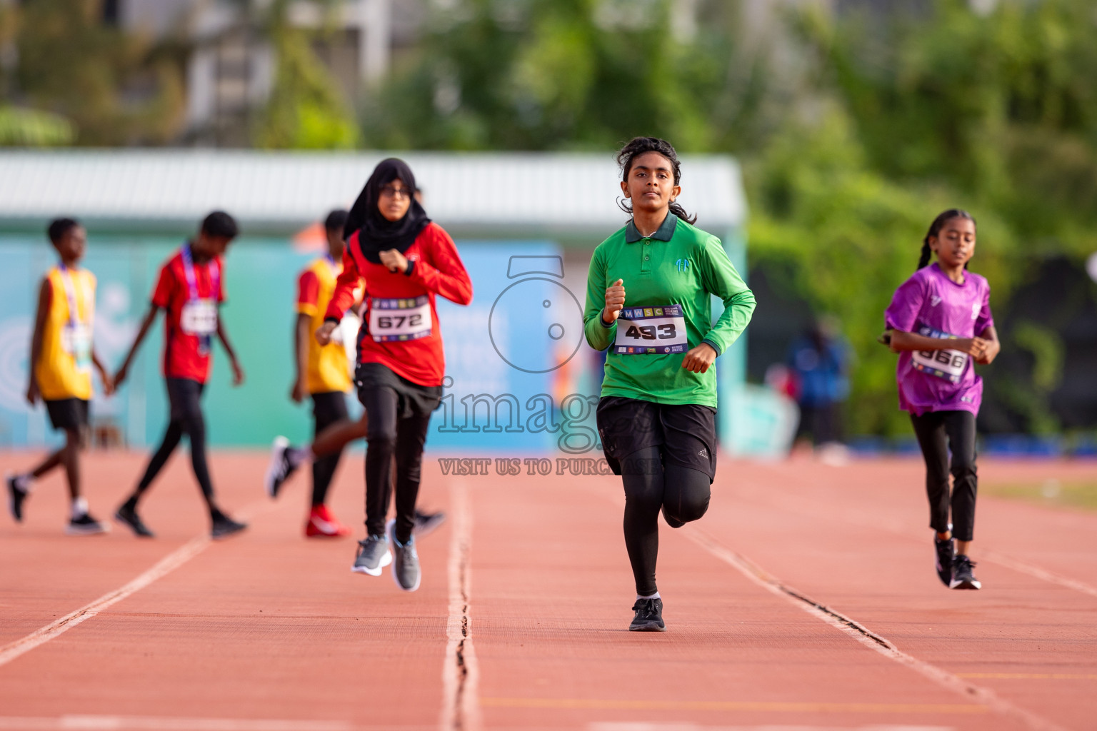 Day 3 of MWSC Interschool Athletics Championships 2024 held in Hulhumale Running Track, Hulhumale, Maldives on Monday, 11th November 2024. 
Photos by: Hassan Simah / Images.mv