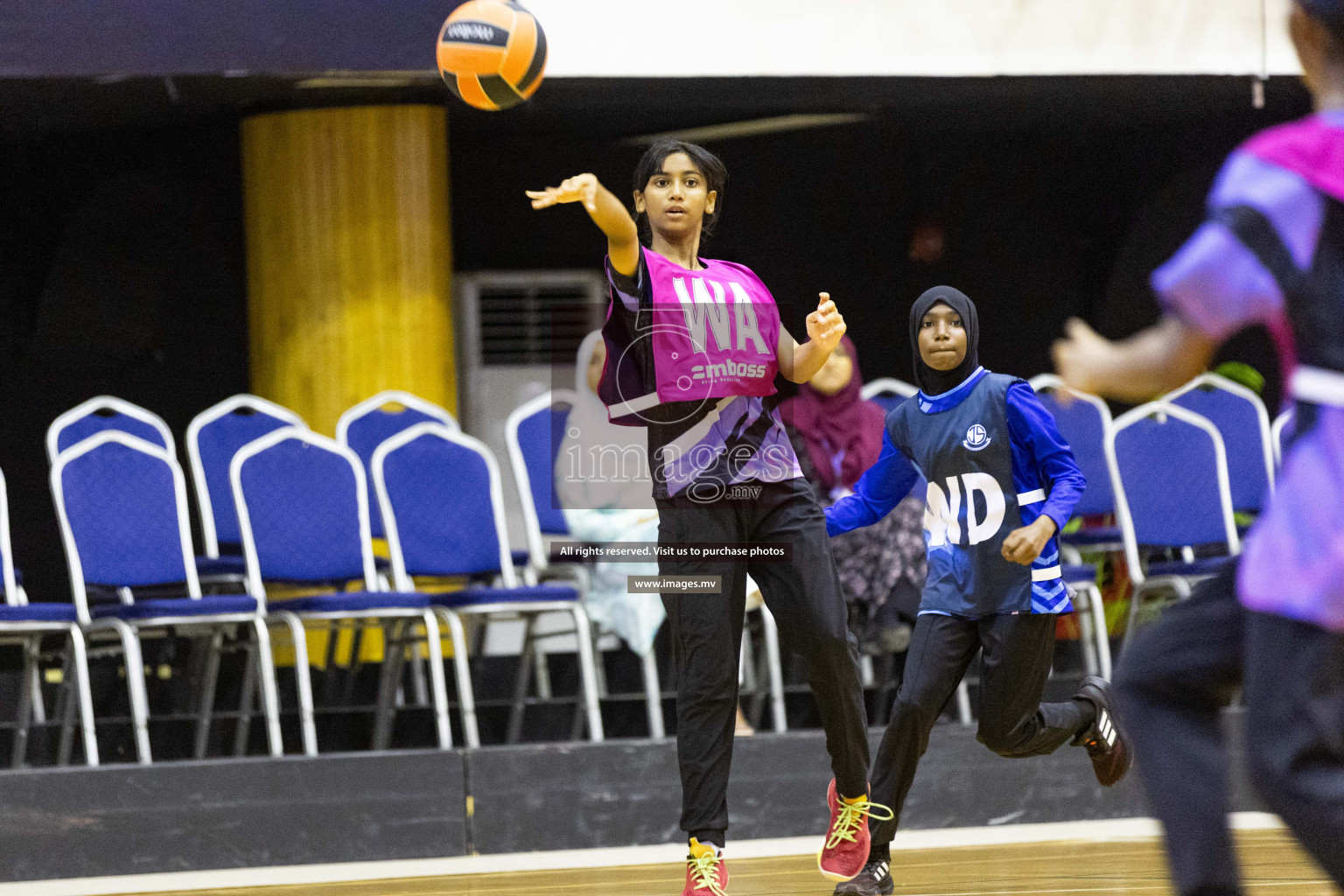 Day 10 of 24th Interschool Netball Tournament 2023 was held in Social Center, Male', Maldives on 5th November 2023. Photos: Nausham Waheed / images.mv