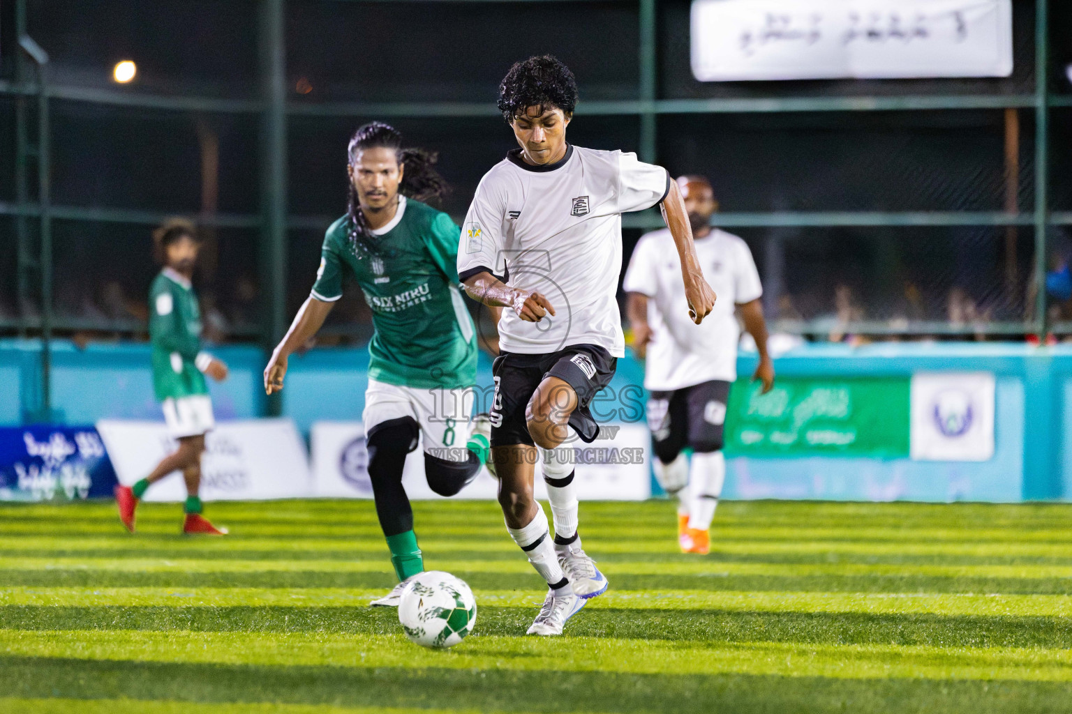 Dee Cee Jay SC vs Comienzo FC in Day 2 of Laamehi Dhiggaru Ekuveri Futsal Challenge 2025 was held on Friday, 25th July 2025, at Dhiggaru Futsal Ground, Dhiggaru, Maldives Photos: Areef Adam / images.mv