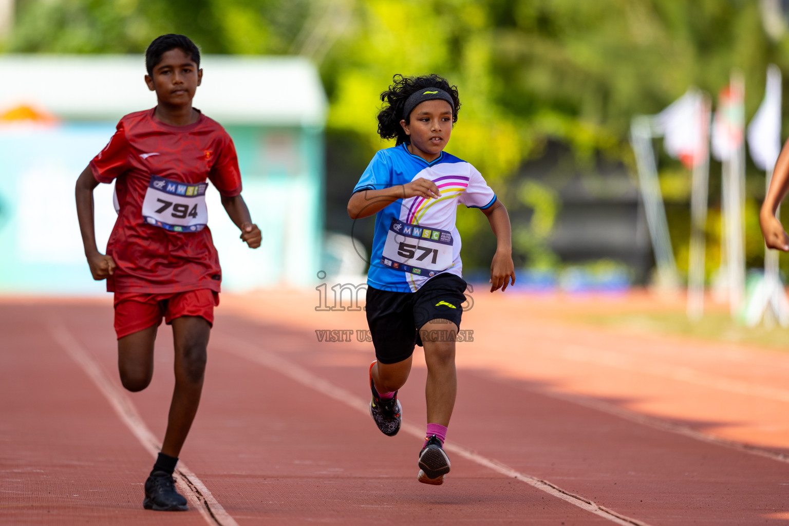 Day 2 of MWSC Interschool Athletics Championships 2024 held in Hulhumale Running Track, Hulhumale, Maldives on Sunday, 10th November 2024. Photos by: Ismail Thoriq / Images.mv