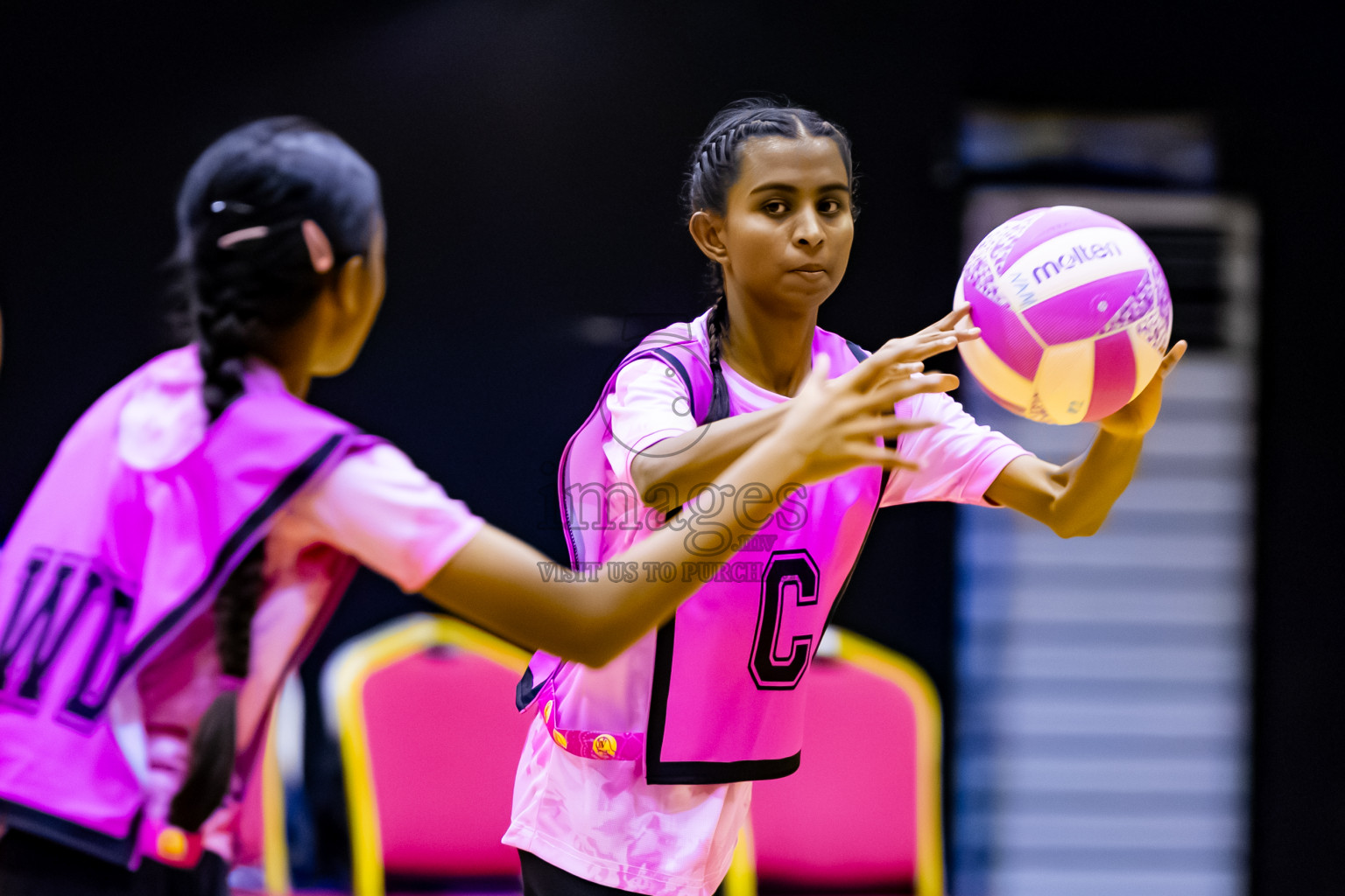 N Sports A vs Xenith SC in Day 1 of 24th Milo Netball Association Championship held in Social Center at Male', Maldives on Monday, 1st September 2025. Photos: Nausham Waheed / images.mv