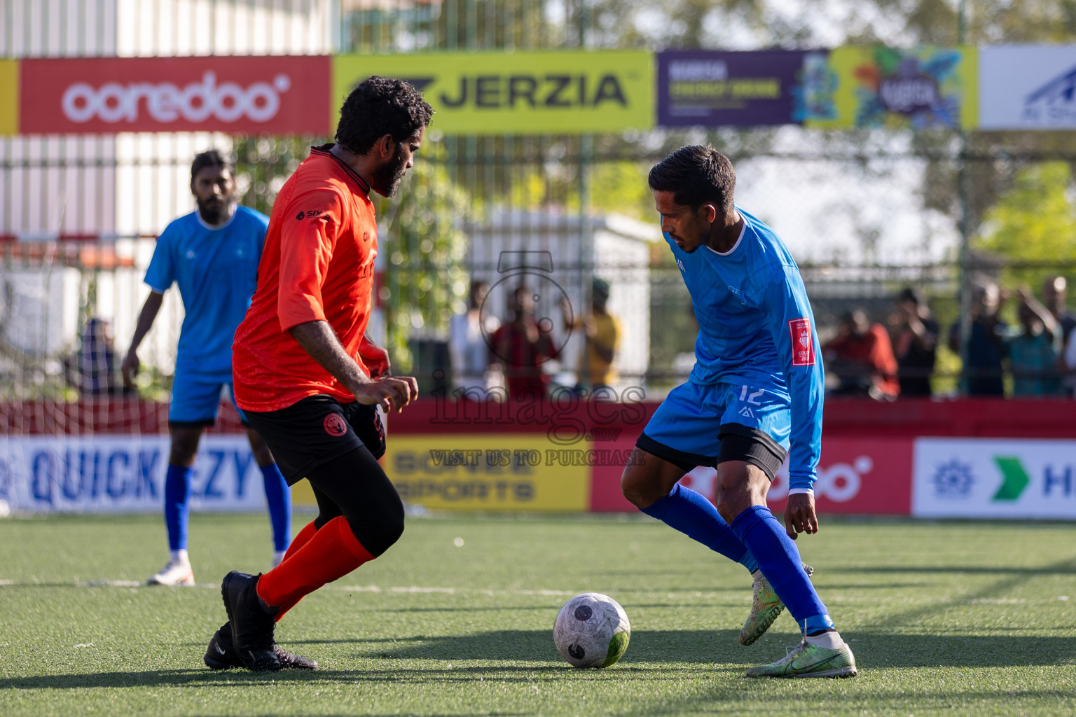 R Alifushi vs R Meedhoo in Day 5 of Golden Futsal Challenge 2024 was held on Friday, 19th January 2024, in Hulhumale', Maldives Photos: Mohamed Mahfooz Moosa / images.mv