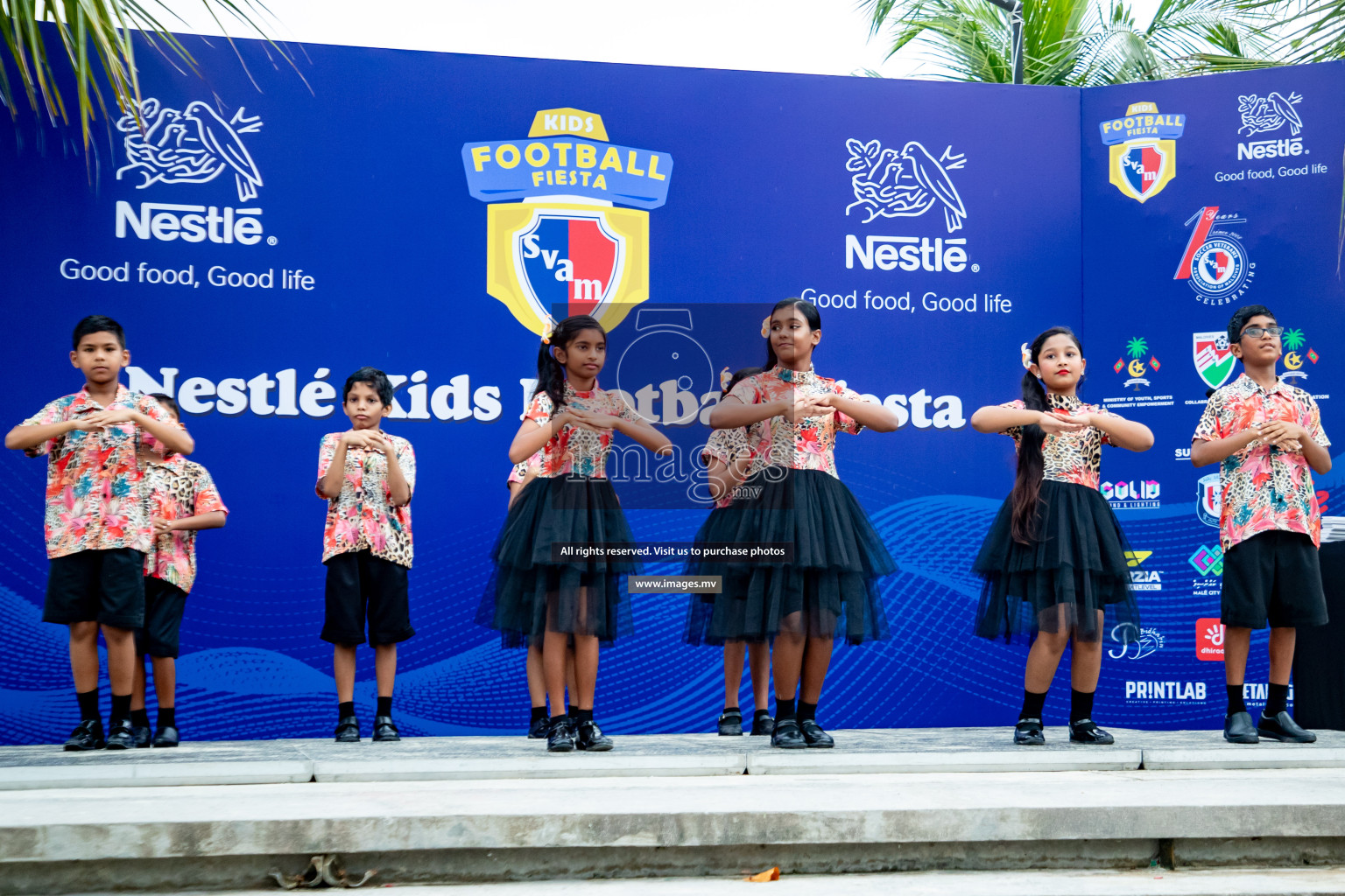 Draw Ceremony of Nestle' Kids Football Fiesta 2023 held in Artificial Beach, Male', Maldives on Saturday, 7th October 2023