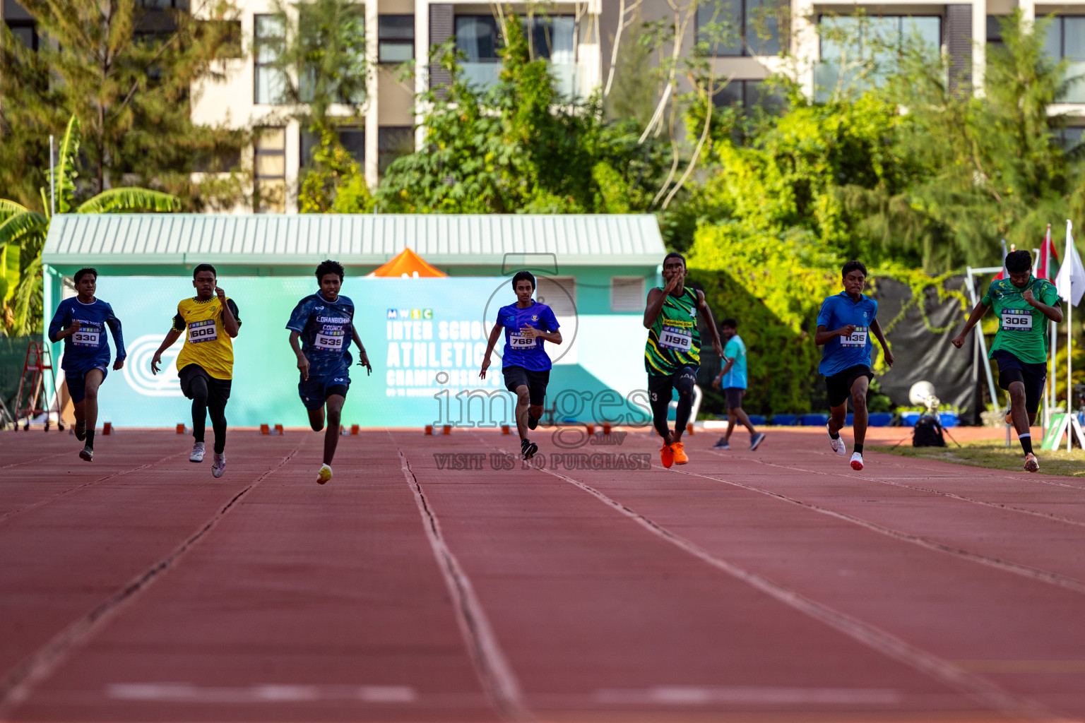 Day 1 of MWSC Interschool Athletics Championships 2024 held in Hulhumale Running Track, Hulhumale, Maldives on Saturday, 9th November 2024. 
Photos by: Hassan Simah / Images.mv