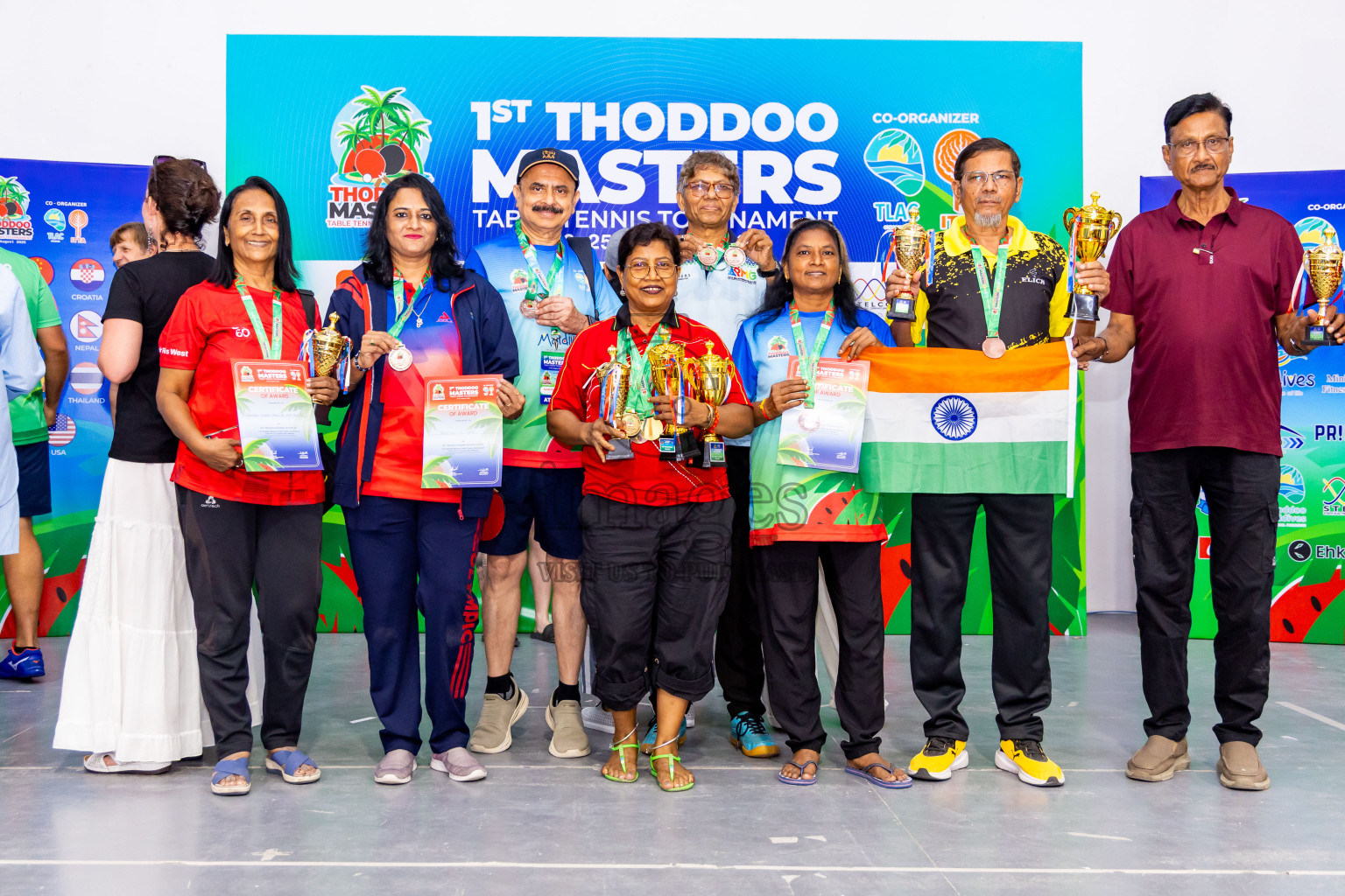 Day 4 of 1st Thoddoo Masters Table Tennis Tournament was held on Sunday, 24th August 2025 in AA Thoddoo, Maldives. Photos: Nausham Waheed / images.mv