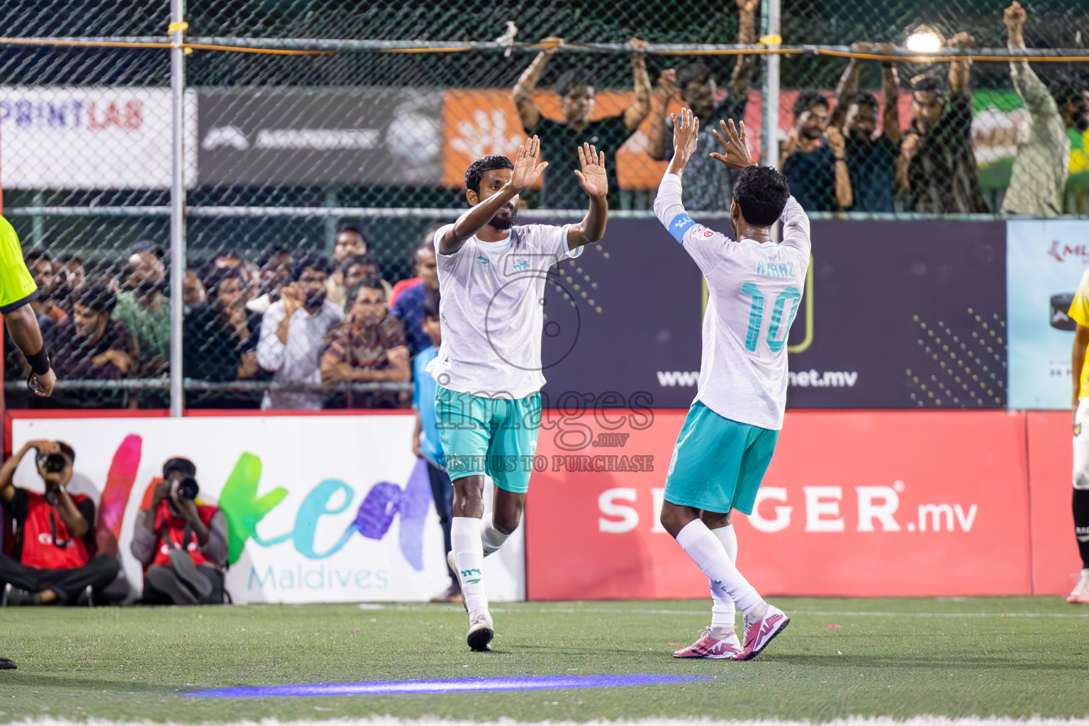 RRC vs MPL in Semi Finals of Club Maldives Cup 2024 held in Rehendi Futsal Ground, Hulhumale', Maldives on Monday, 14th October 2024. Photos: Ismail Thoriq / images.mv