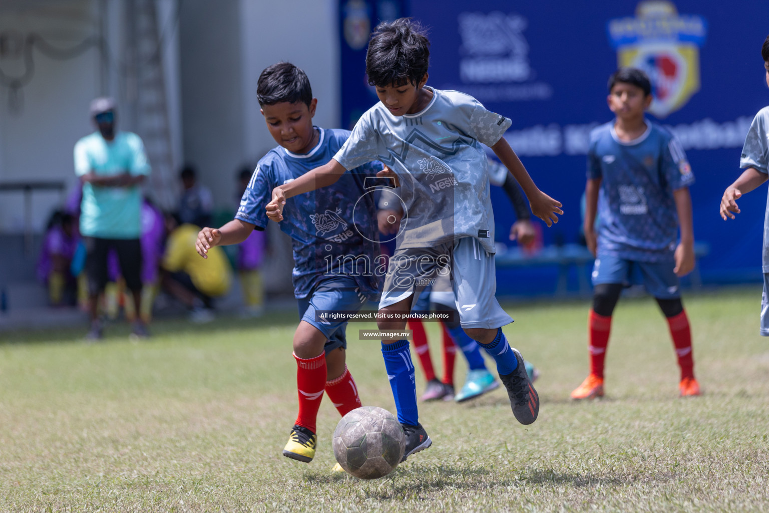 Day 2 of Nestle kids football fiesta, held in Henveyru Football Stadium, Male', Maldives on Thursday, 12th October 2023 Photos: Shuu Abdul Sattar / mages.mv