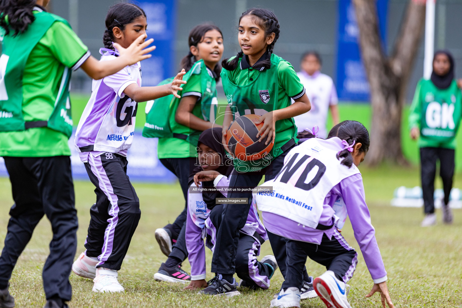 Day 1 of Nestle' Kids Netball Fiesta 2023 held in Henveyru Stadium, Male', Maldives on Thursday, 30th November 2023. Photos by Nausham Waheed / Images.mv