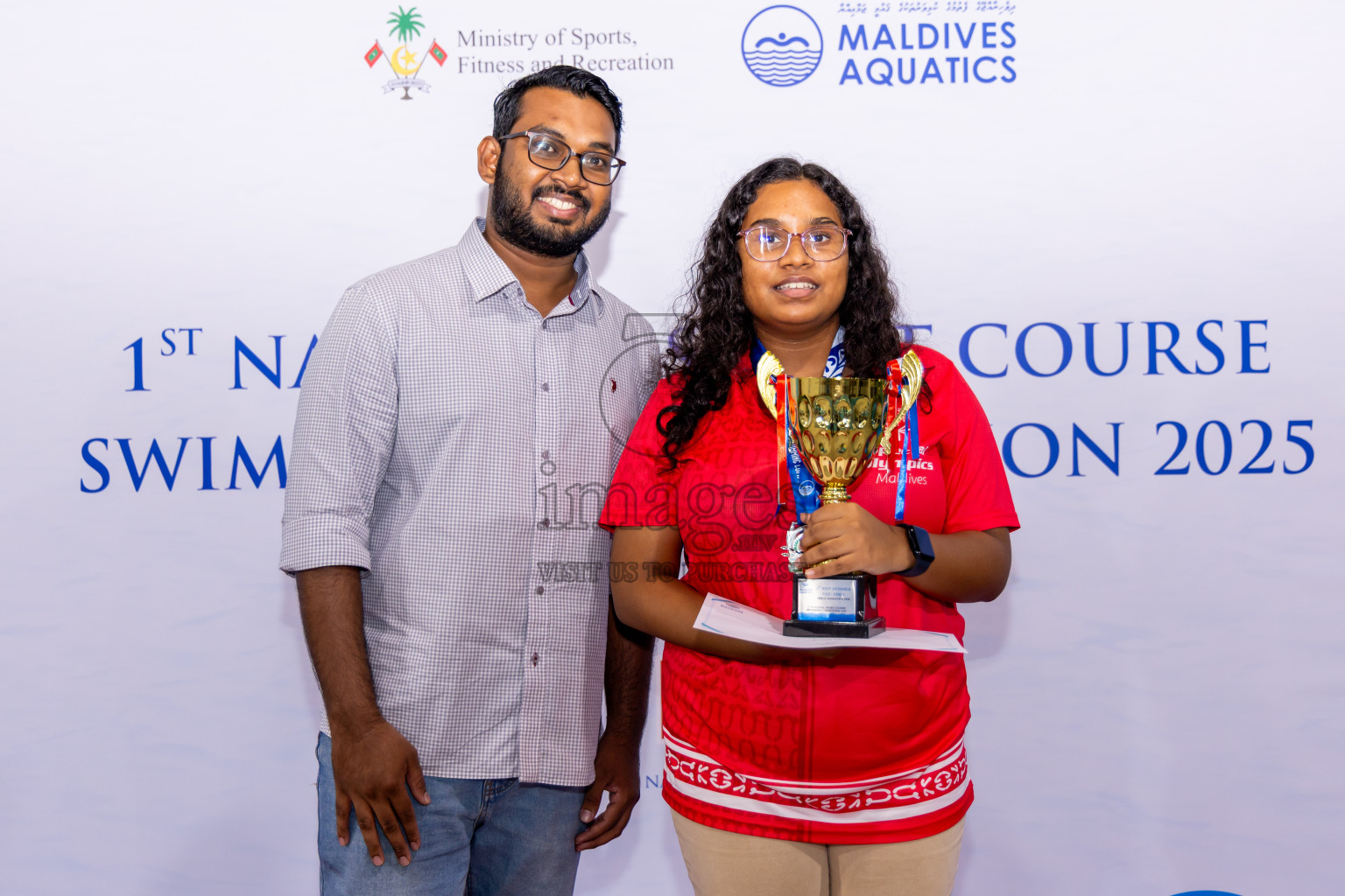 Closing Ceremony of 1st National Short Course Swimming Competition held in Hulhumale', Maldives on Thursday, 19th June 2025. Photos: Nausham Waheed / images.mv