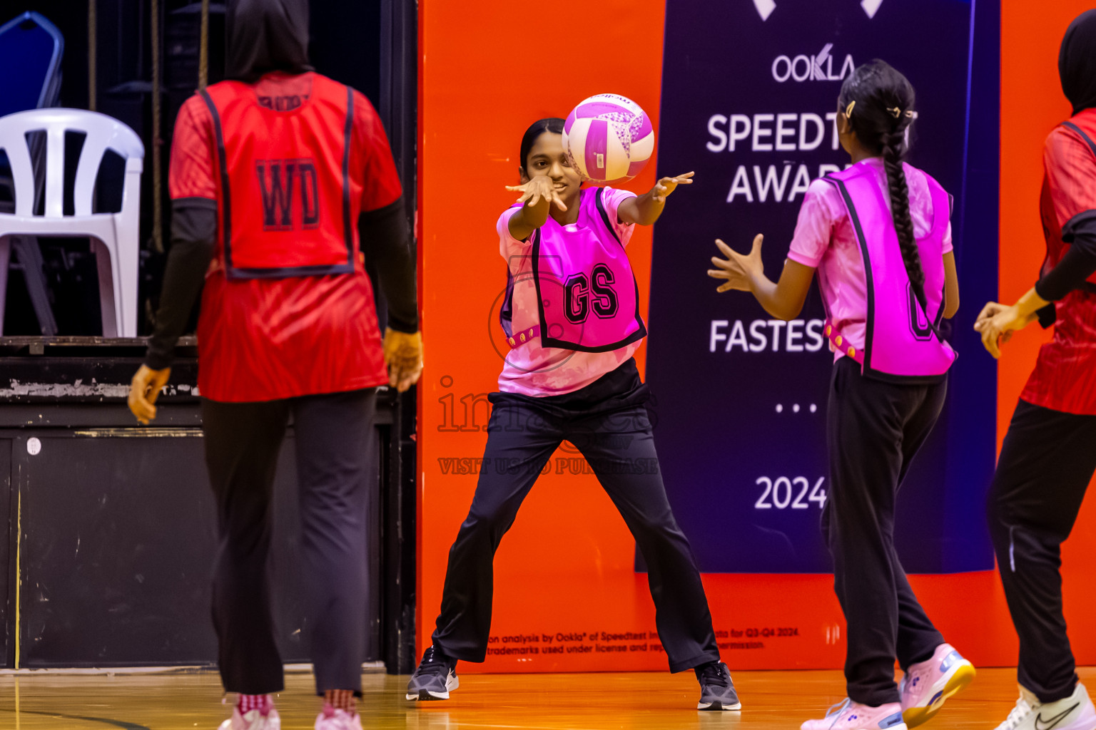 C Matrix vs Xenith SC in Day 7 of 24th Milo Netball Association Championship was held in Social Center at Male', Maldives on Sunday, 7th September 2025. Photos: Nausham Waheed / images.mv