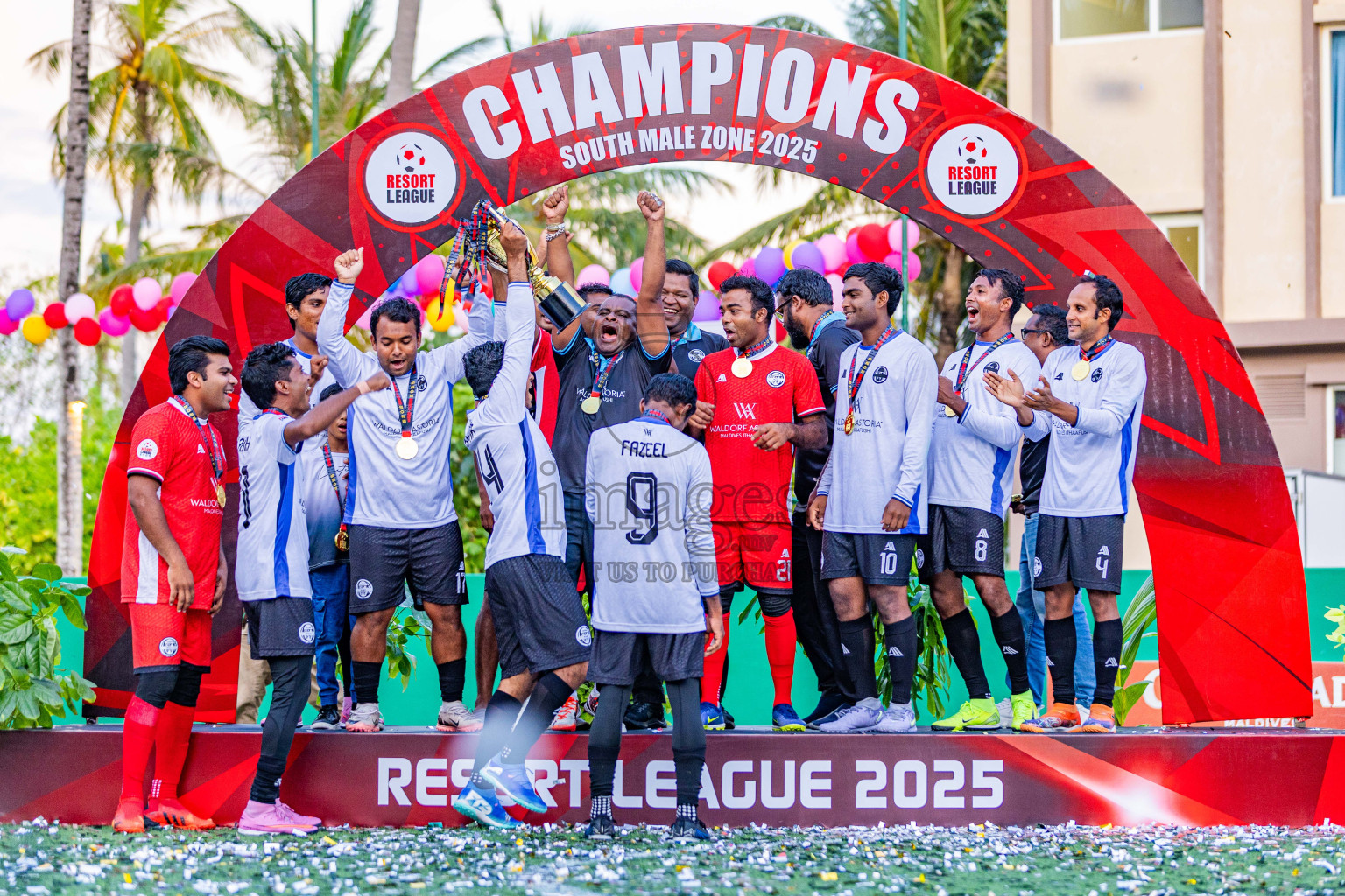 Waldorf Astoria vs SAII Lagoon in Finals of Resort League 2025 (South Male Zone) was held on Sunday, 19th October 2025 in Crossroads's Maldives, Photos: Areef Adam / images.mv