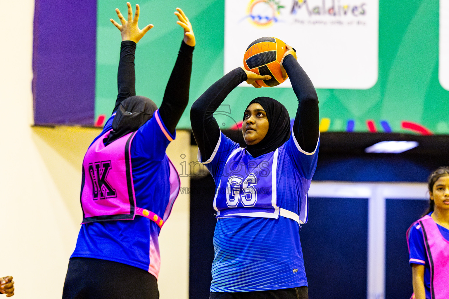 Kulhudhuffushi Youth & Recreation Club vs Sports Club Shining Star in Day 4 of 21st National Netball Tournament was held in Social Canter at Male', Maldives on Sunday, 19th May 2024. Photos: Nausham Waheed / images.mv