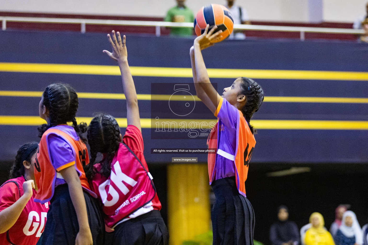 Day 11 of 24th Interschool Netball Tournament 2023 was held in Social Center, Male', Maldives on 6th November 2023. Photos: Nausham Waheed / images.mv