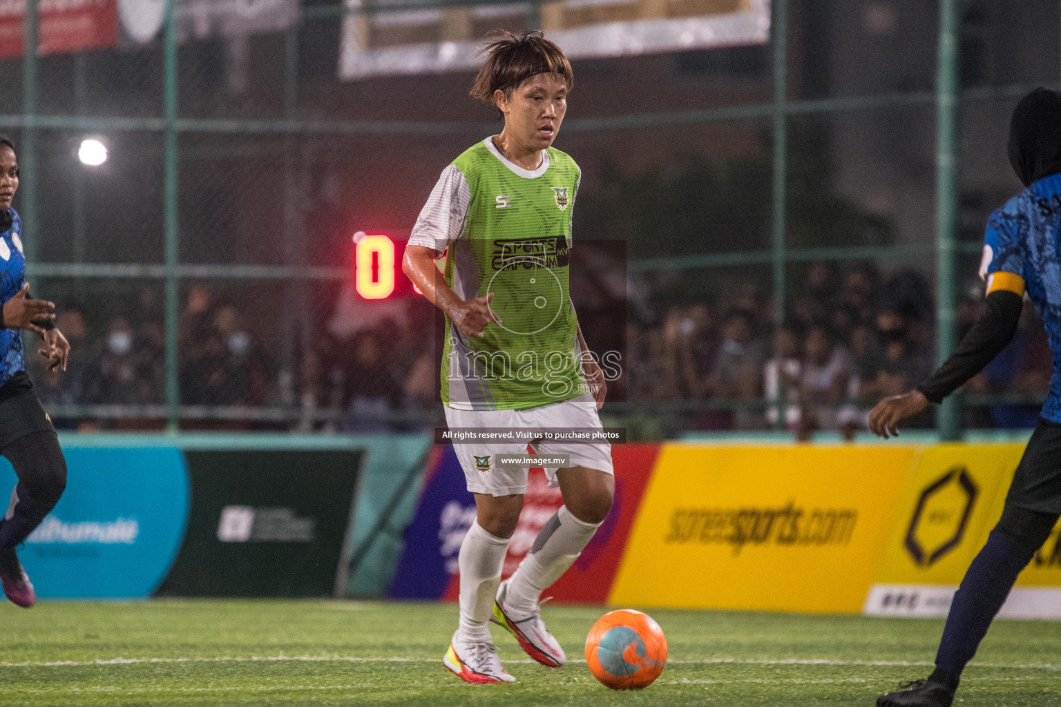 Ports Limited vs WAMCO - in the Finals 18/30 Women's Futsal Fiesta 2021 held in Hulhumale, Maldives on 18 December 2021. Photos by Nausham Waheed & Shuu Abdul Sattar