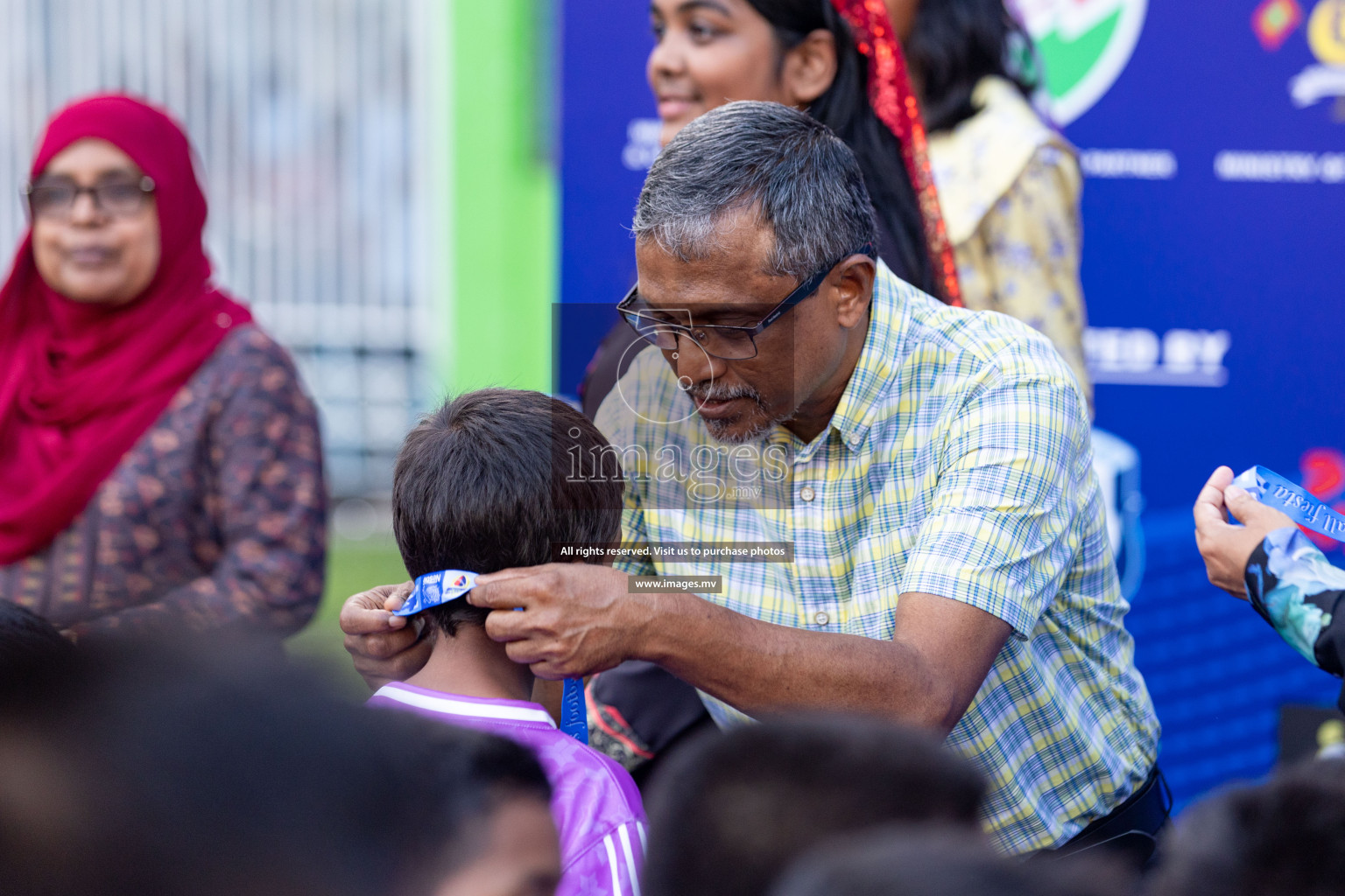 Day 4 of Nestle Kids Football Fiesta, held in Henveyru Football Stadium, Male', Maldives on Saturday, 14th October 2023 Photos: Nausham Waheed  / images.mv