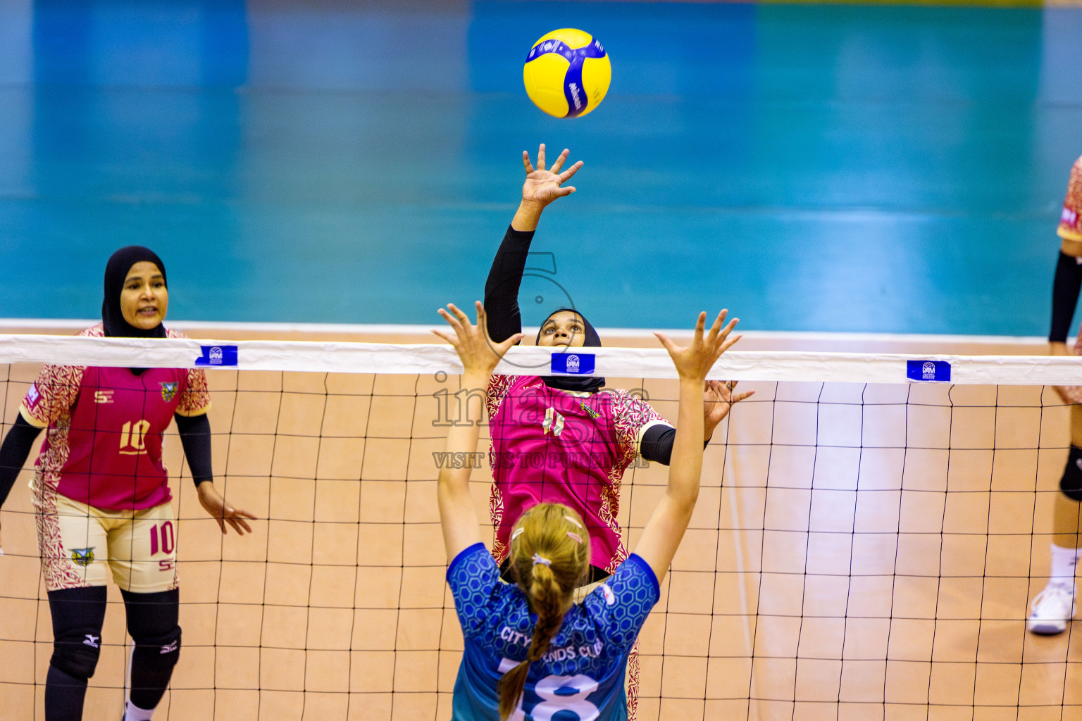 Club WAMCO vs City Friends Club in Day 6 of Women's Division of VAM Cup 2025 held in Male', Maldives on Monday, 14th April 2025 at Social Center Indoor Hall Photos By: Nausham Waheed / images.mv