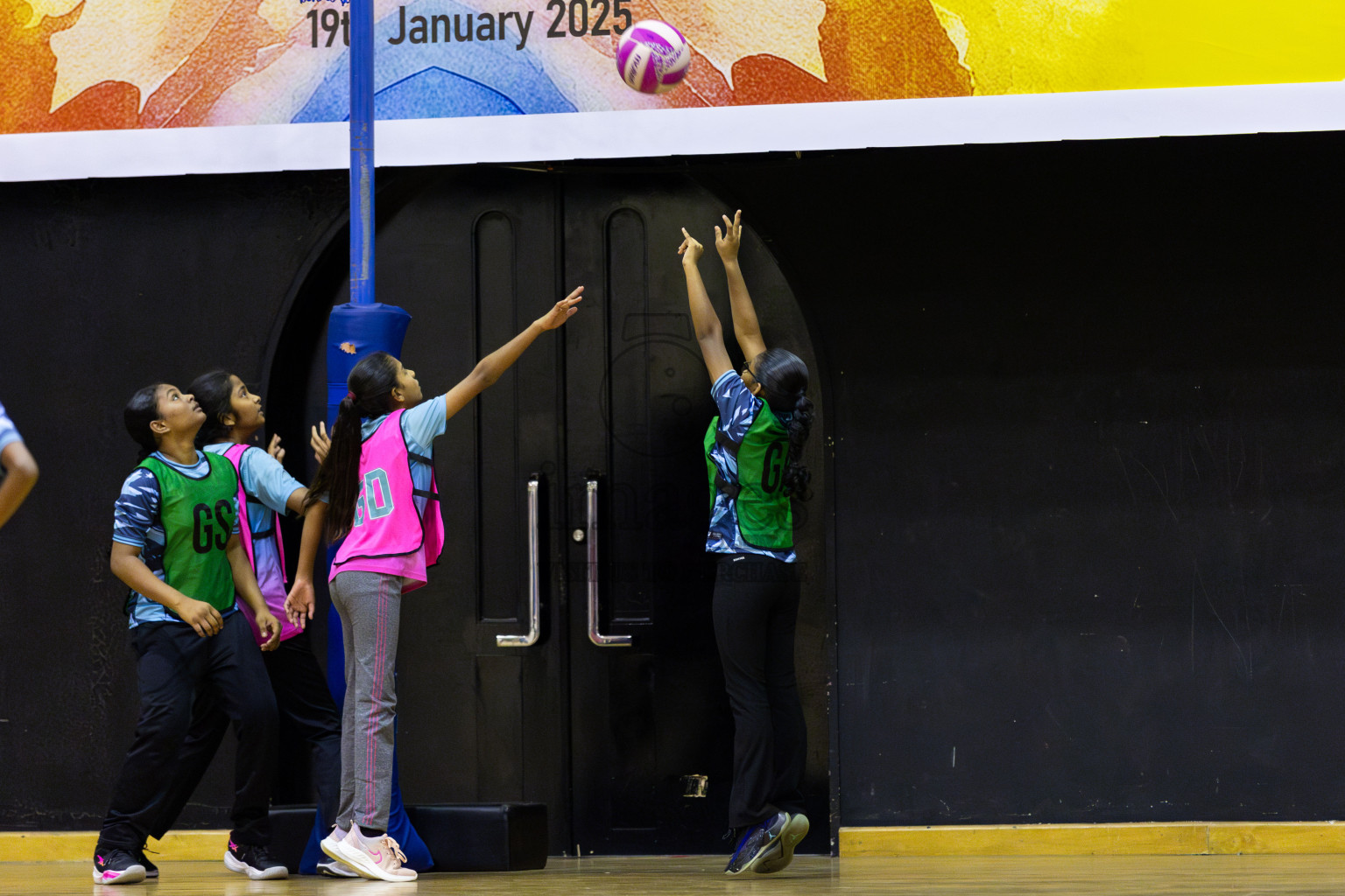 High Flyers vs Netkids A in Day 1 of 3rd Junior Championship - Netball association of Maldives, held at Social Center on 19th January 2025 . Photos by Shuu Abdul Sattar