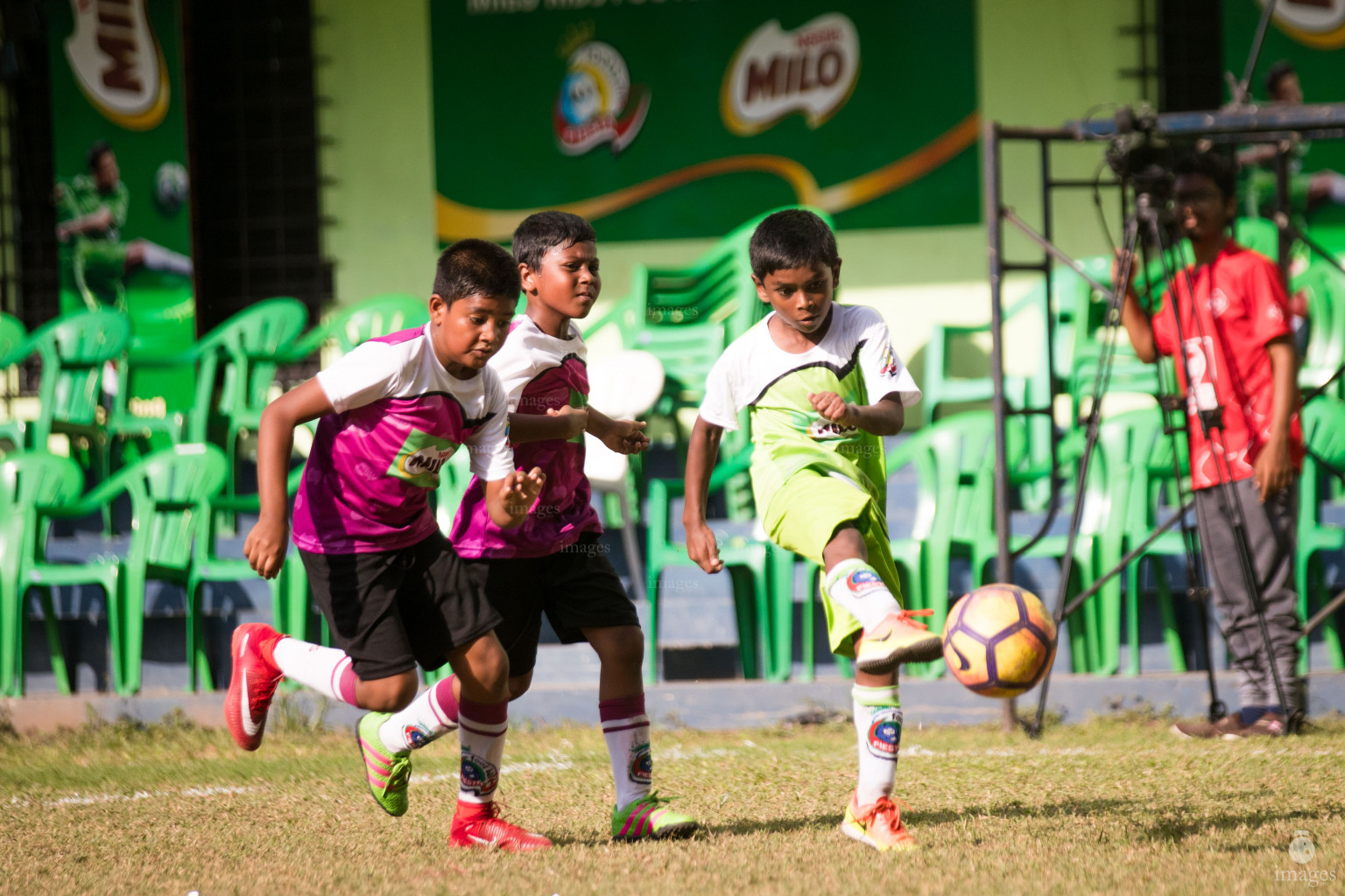 Day 2 of Milo Kids Football Fiesta in Henveiru Grounds in Male', Maldives, Thursday, February 20th 2019 (Images.mv Photo/Suadh Abdul Sattar)
