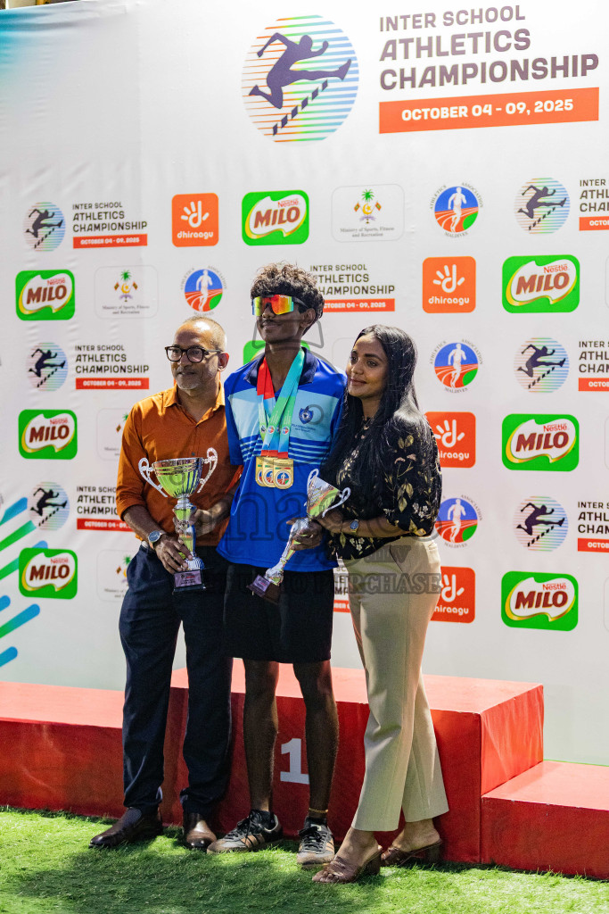 Day 6 of Inter-school Athletics Championship 2025 held in Ekuveni Synthetic Track, Male', Maldives on Sunday, 12th October 2025. Photos by: Areef Adam / Images.mv