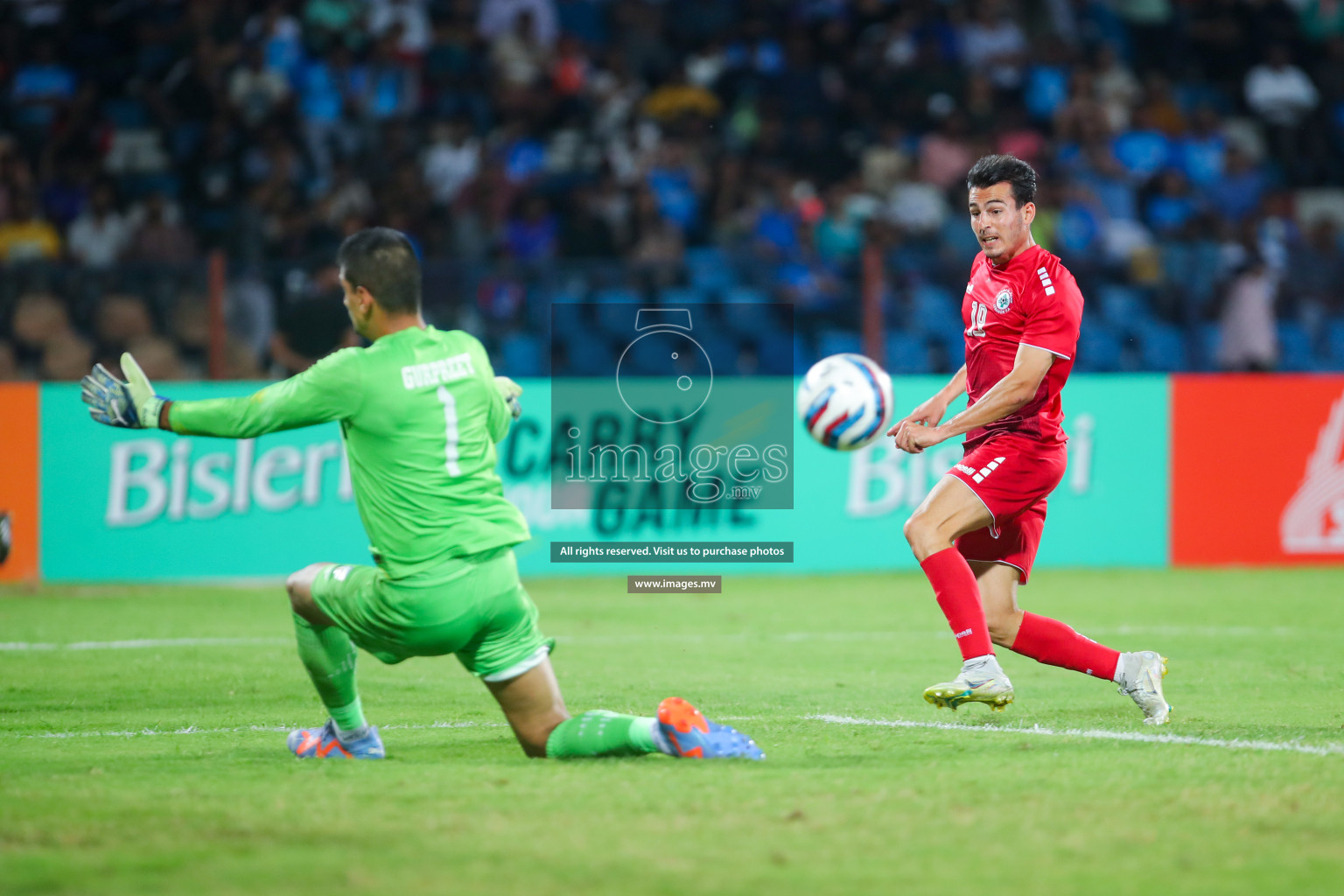 Lebanon vs India in the Semi-final of SAFF Championship 2023 held in Sree Kanteerava Stadium, Bengaluru, India, on Saturday, 1st July 2023. Photos: Nausham Waheed, Hassan Simah / images.mv