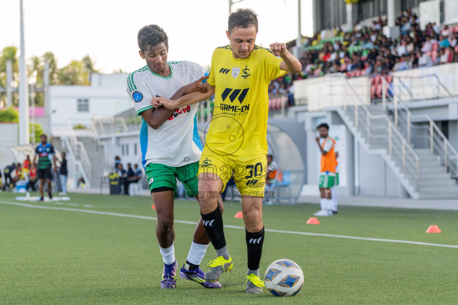 Semi Finals Match 02 Huss Songun FT VS Velaa Sports Club in Day 8 of Eydhafushi Cup 2025 held in Eydhafushi Football Stadium at B. Eydhafushi, Maldives on Saturday, 13th September 2025. Photos: Arif Rasheed / images.mv