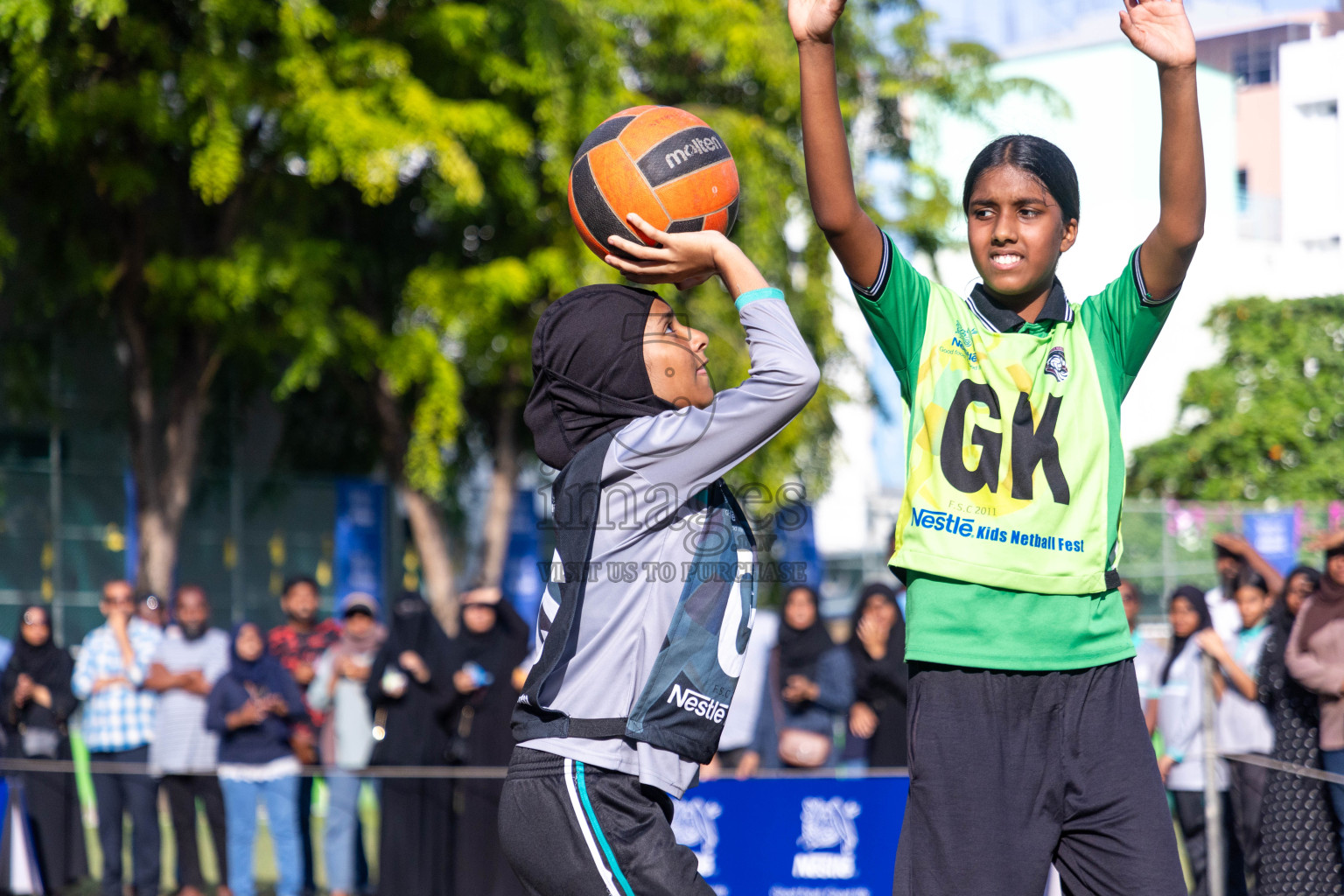 Day 3 of Nestle' Kids Netball Fiesta 2023 held in Henveyru Stadium, Male', Maldives on Saturday, 2nd December 2023. Photos by Nausham Waheed / Images.mv