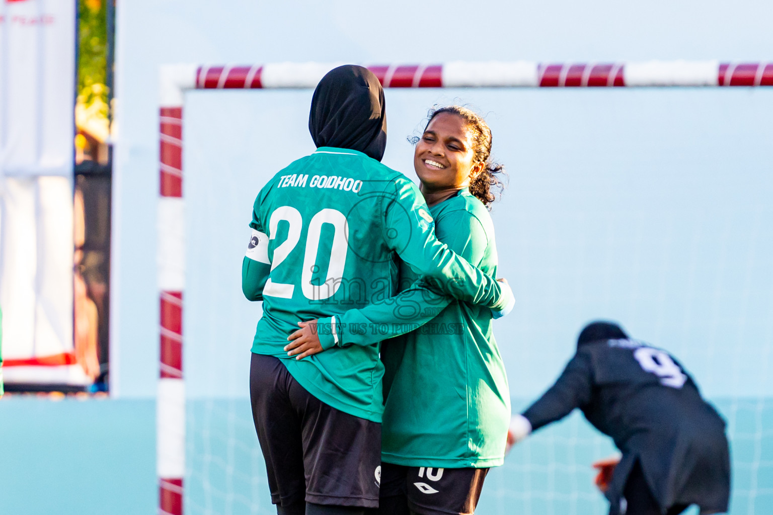 Goidhoo vs Hithaadhoo in Day 4 of Better in Baa Futsal Fiesta 2025 Woman's division held in B. Eydhafushi, Maldives on Saturday, 8th November 2025. Photos: Nausham Waheed / images.mv