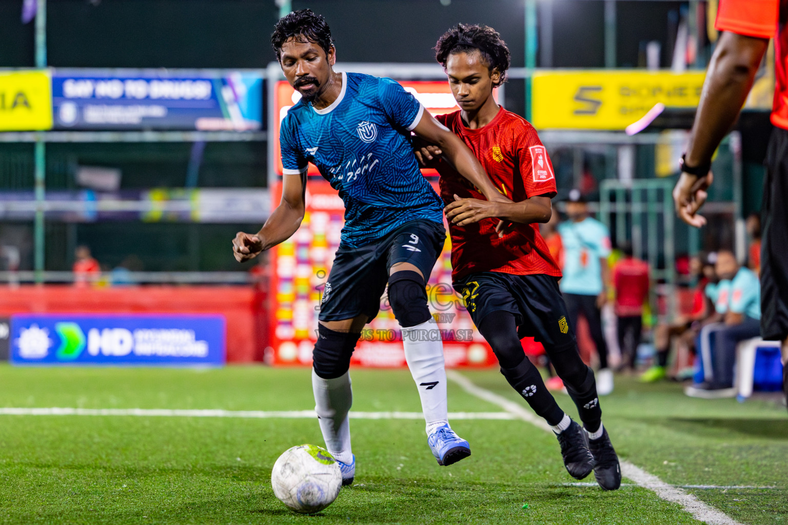 HDh Naivaadhoo vs HDh Nolhivaran on Day 37 of Golden Futsal Challenge 2024 was held on Thursday, 22nd February 2024, in Hulhumale', Maldives
Photos: Mohamed Mahfooz Moosa/ images.mv