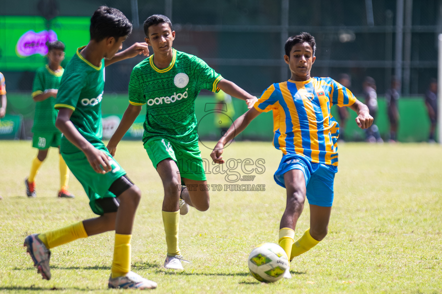 Day 3 of MILO Academy Championship 2025 (U14) was held on Saturday, 1st November 2025 at Henveiru Football Grounds, Male', Maldives . 

Photos: Hassan Simah / images.mv
