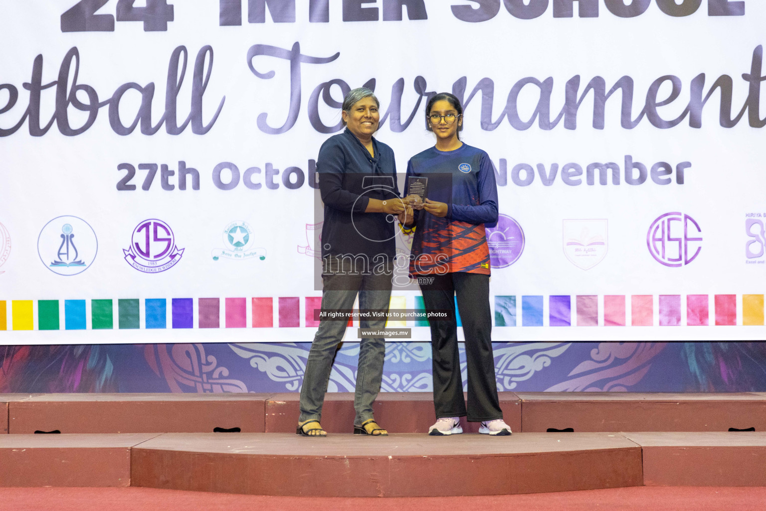 Final of 24th Interschool Netball Tournament 2023 was held in Social Center, Male', Maldives on 7th November 2023. Photos: Nausham Waheed / images.mv