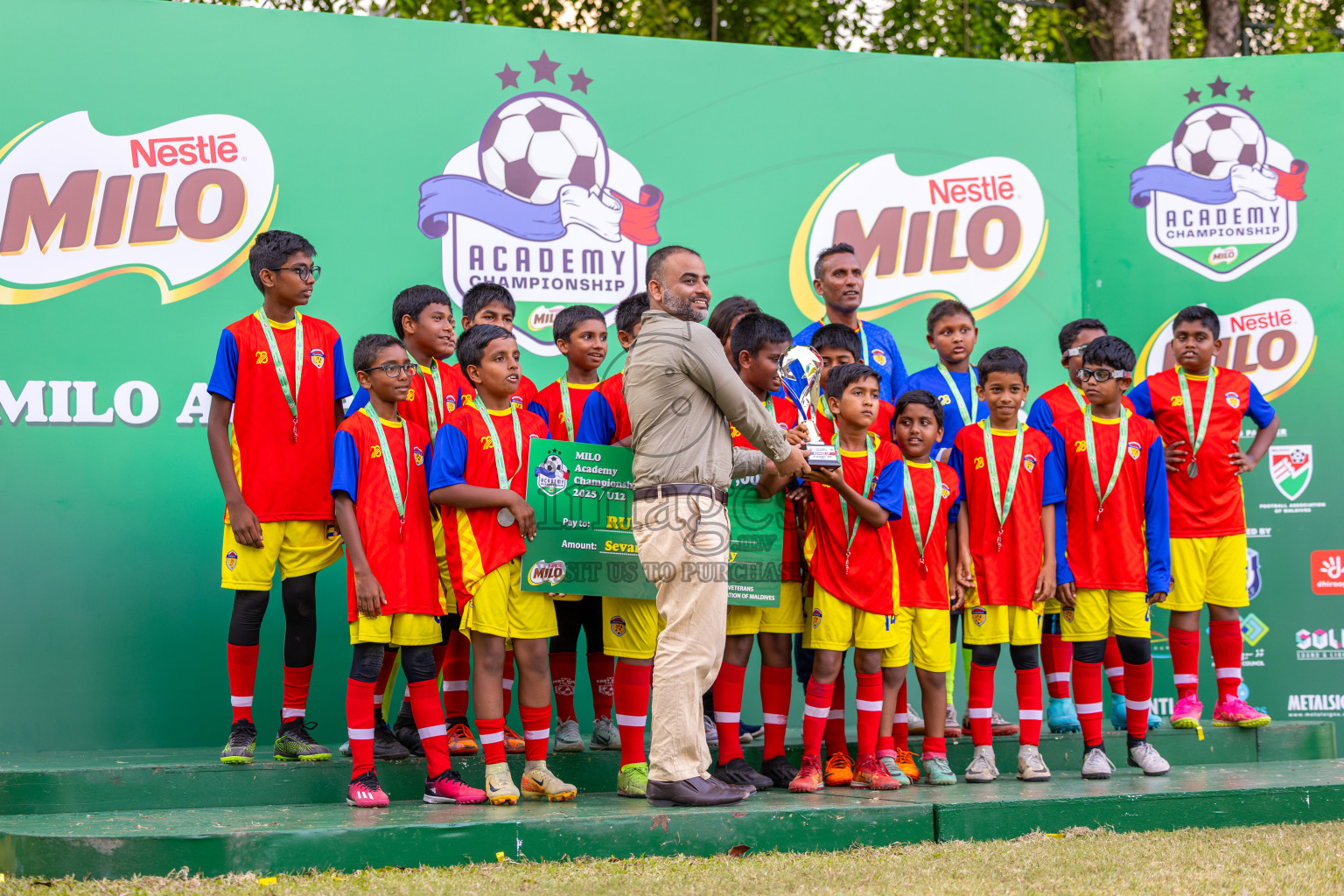 Day 3 of MILO Academy Championship 2025 (U-12) was held at Henveiru Stadium in Male', Maldives on Saturday, 3rd May 2025. Photos: Ismail Thoriq / images.mv