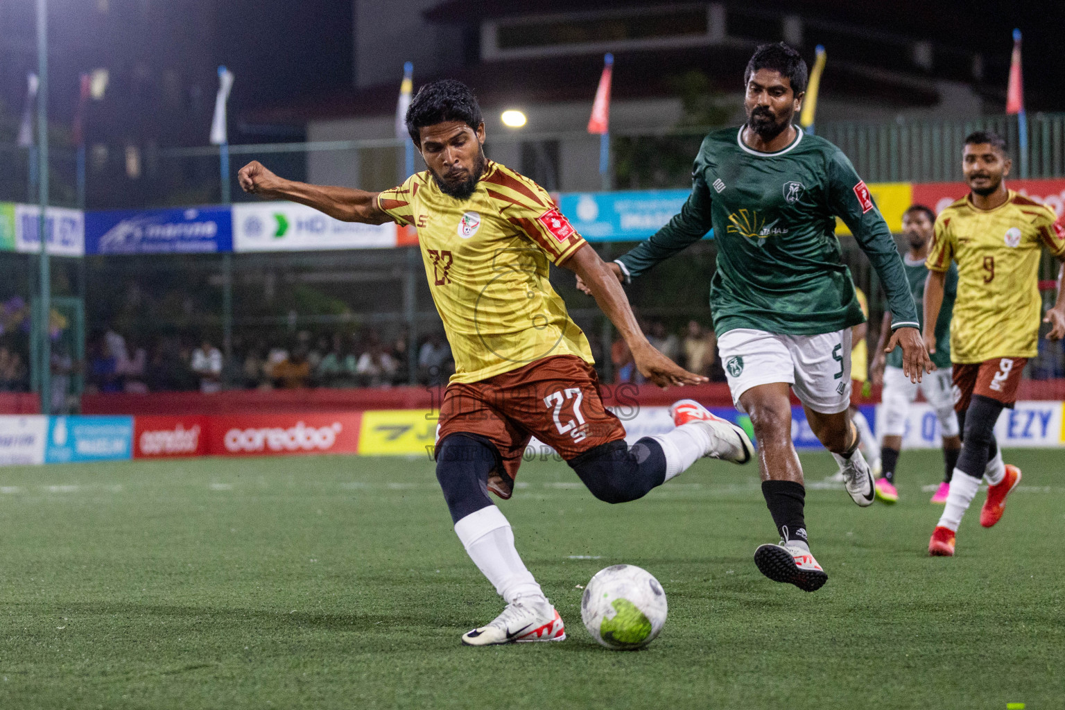 N.Holhudhoo VS N.Miladhoo in Day 11 of Golden Futsal Challenge 2024 was held on Thursday, 25th January 2024, in Hulhumale', Maldives Photos: Nausham Waheed / images.mv