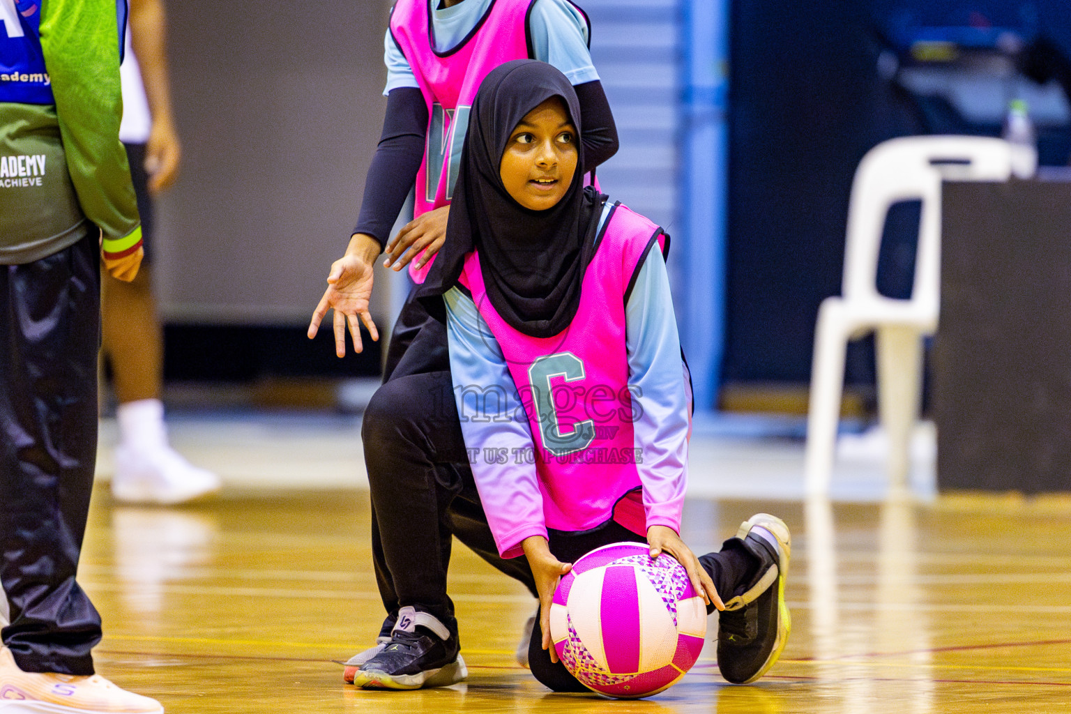 Netgen A vs Fiontti Sports Club in Day 3 of 3rd Netball Junior Championship, held at Social Center on Tuesday, 21st January 2025 . Photos: Nausham Waheed / images.mv