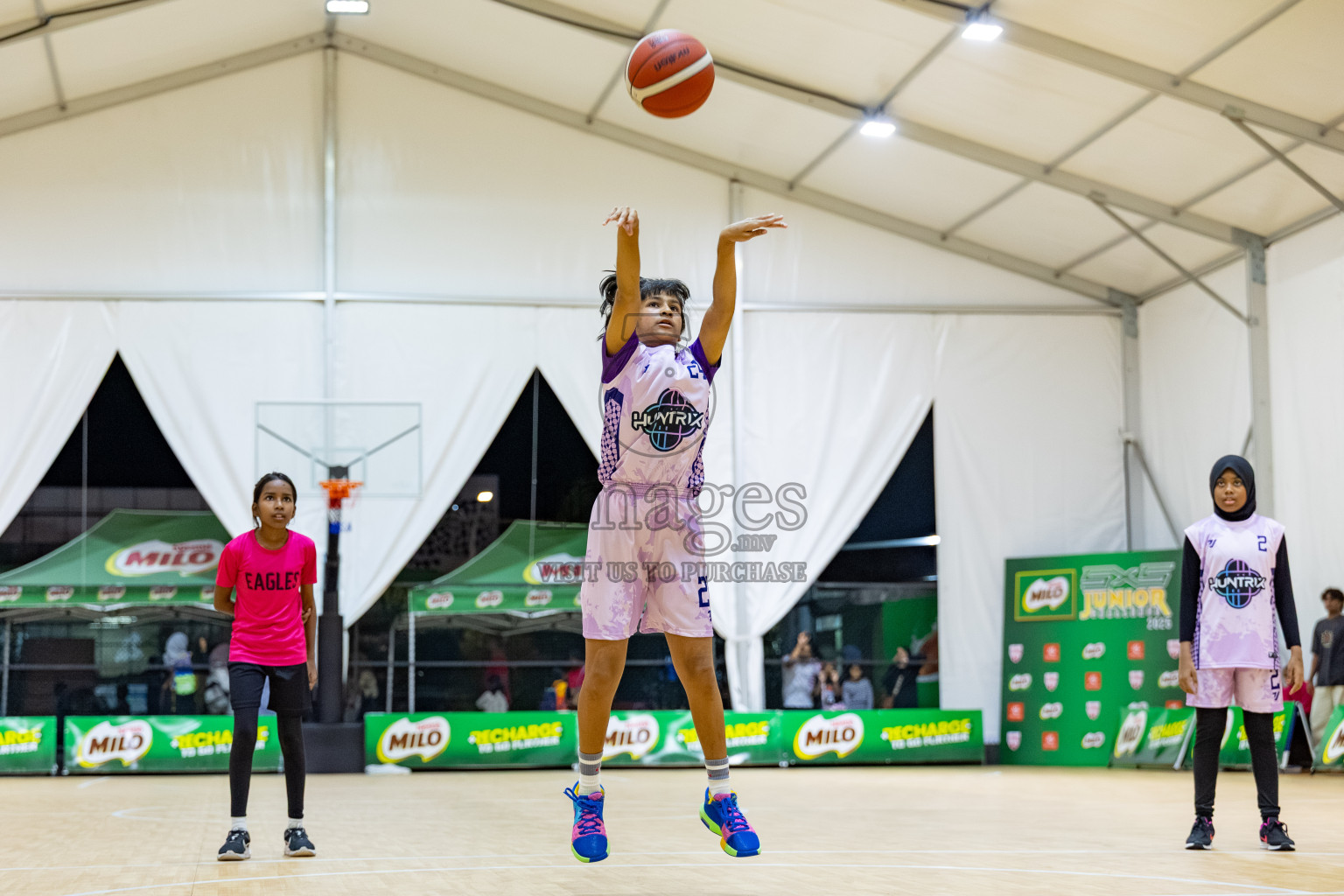Milo 5 x 5 Junior Challenge 2025 - Basketball tournament held in Basketball Training Center, Male', Maldives on Thursday, 09th October 2025. 
Photo by: Hassan Simah / Images.mv