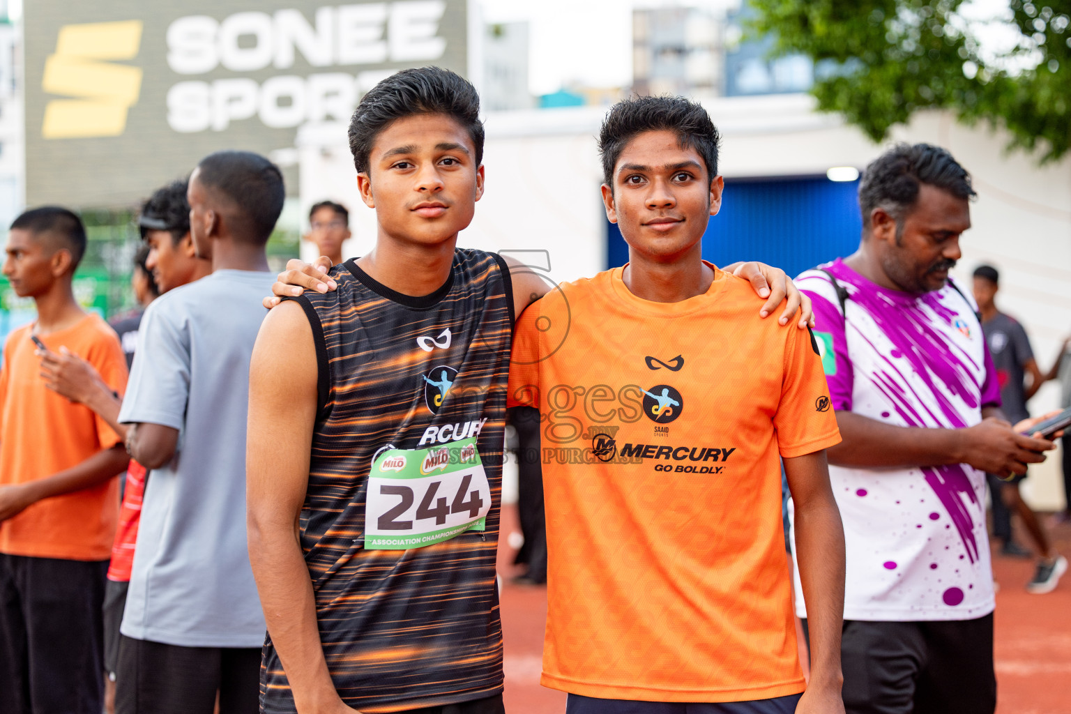 Day 2 of 12th Milo Association Championships was held in Ekuveni Track at Male', Maldives on Friday, 25th April 2025. Photos: Hassan Simah / images.mv