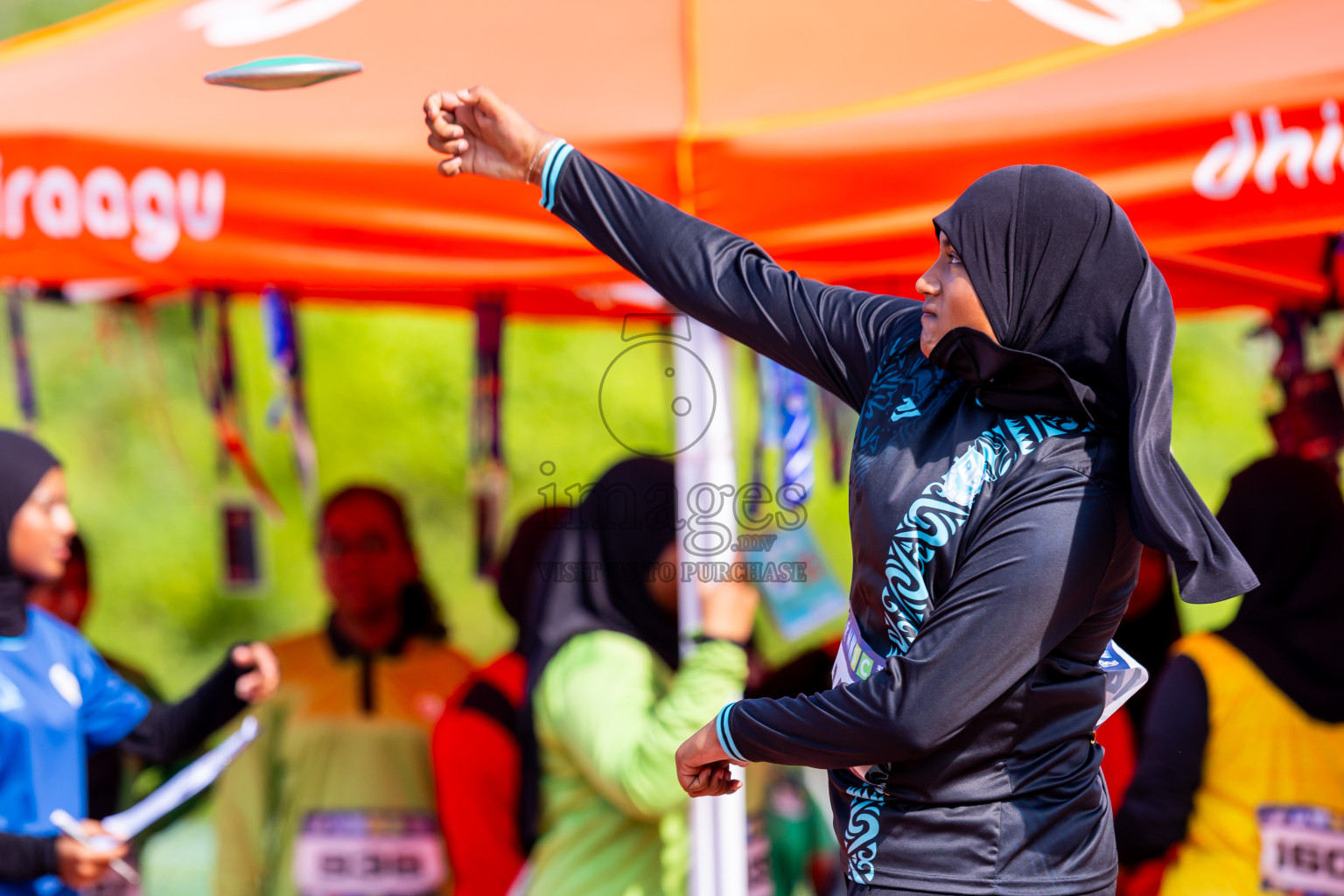 Day 6 of MWSC Interschool Athletics Championships 2024 held in Hulhumale Running Track, Hulhumale, Maldives on Thursday, 14th November 2024. Photos by: Nausham Waheed / Images.mv