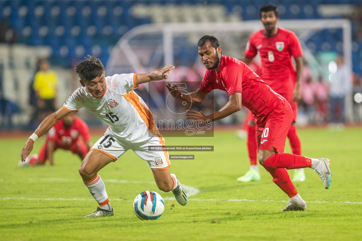 Maldives vs Bhutan in SAFF Championship 2023 held in Sree Kanteerava Stadium, Bengaluru, India, on Wednesday, 22nd June 2023. Photos: Nausham Waheed / images.mv