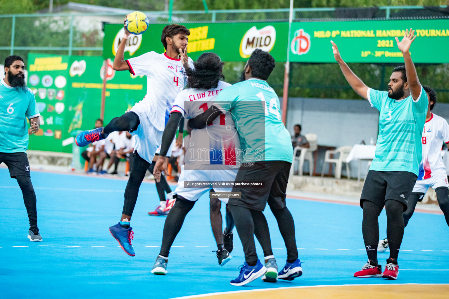 Milo 8th National Handball Tournament Day 4, 18th December 2021, at Handball Ground, Male', Maldives. Photos by Hassan Simah