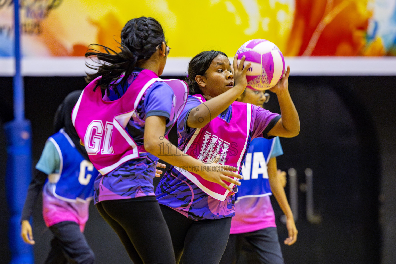 Young Netters B vs N Sports Academy B in Day 3 of 3rd Netball Junior Championship, held at Social Center on Tuesday, 21st January 2025 . Photos: Nausham Waheed / images.mv