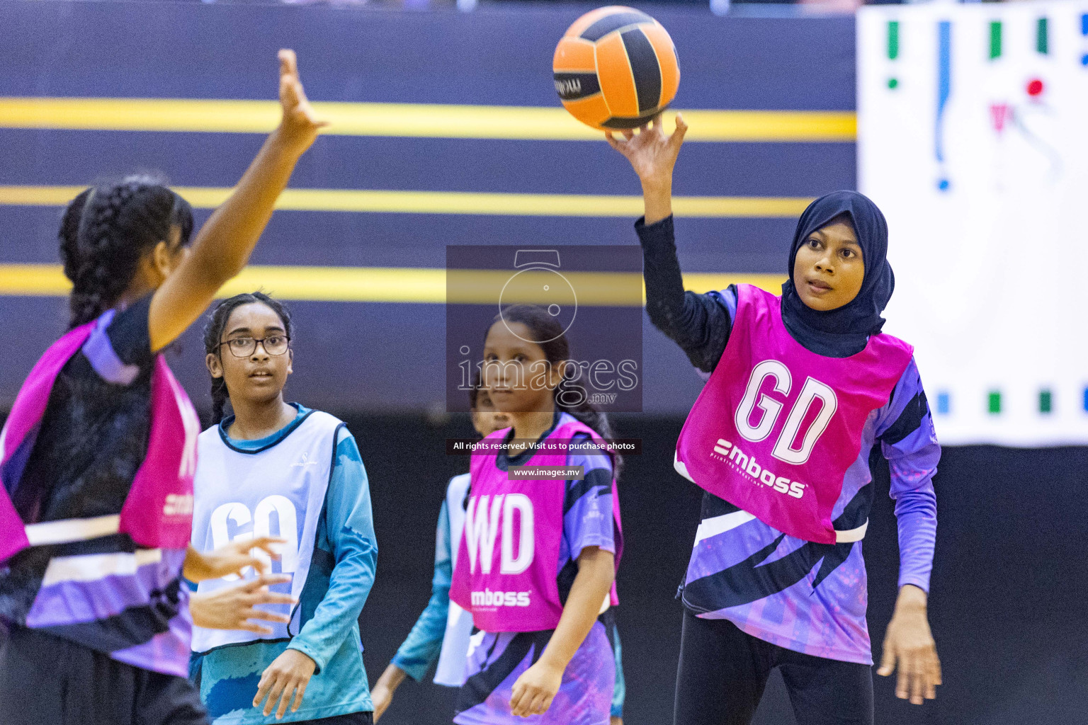 Day 11 of 24th Interschool Netball Tournament 2023 was held in Social Center, Male', Maldives on 6th November 2023. Photos: Nausham Waheed / images.mv