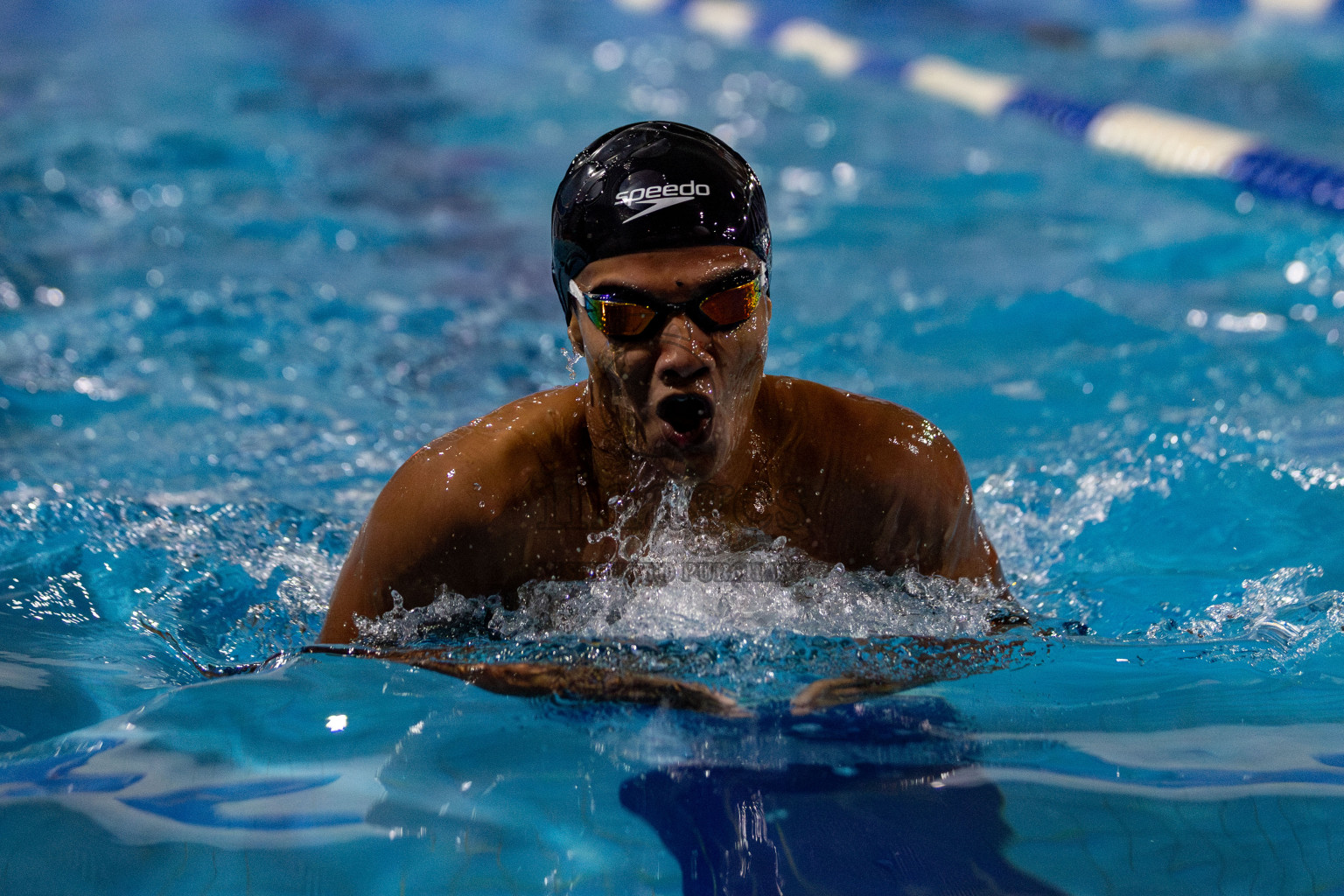 Day 2 of National Swimming Competition 2024 held in Hulhumale', Maldives on Saturday, 14th December 2024. Photos: Hassan Simah / images.mv