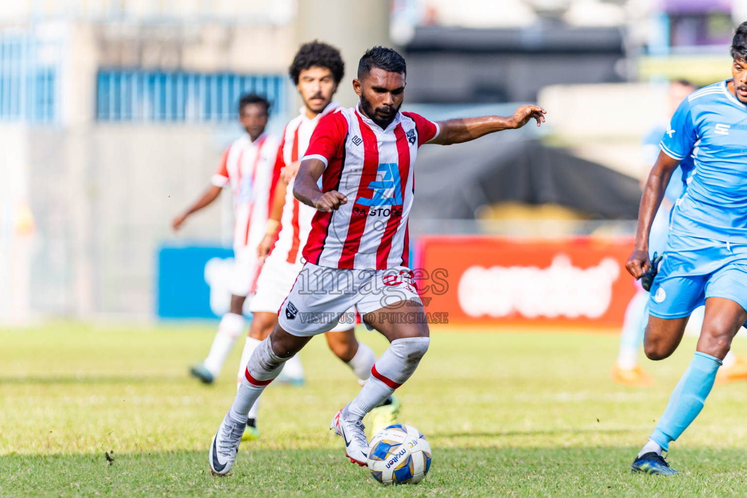 Tent SC vs Lagoons SC in the Quarter Final of Second Division 2023 in Male' Maldives on Thursday, 8th February 2023. Photos: Nausham Waheed / images.mv