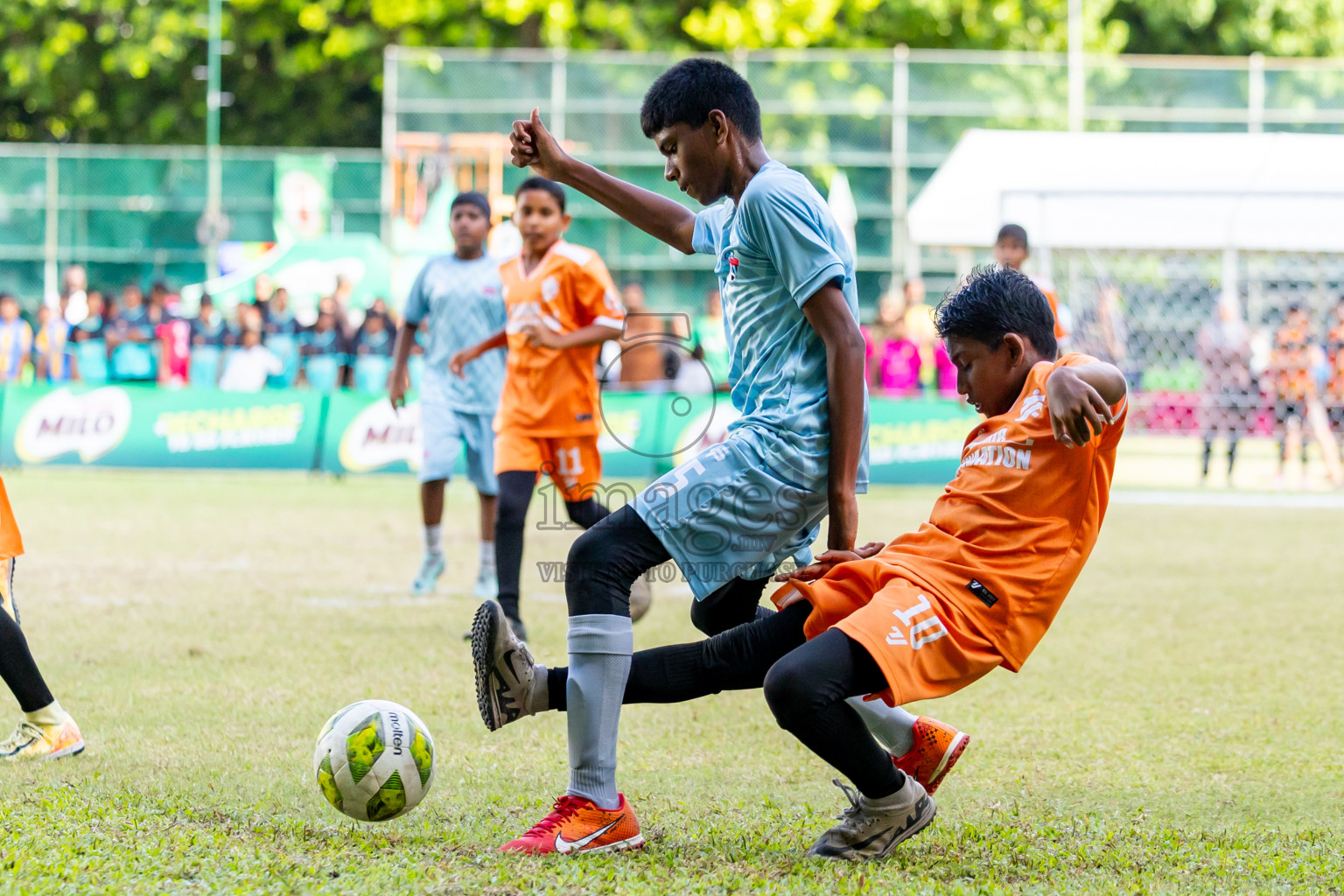 Day 3 of MILO Academy Championship 2025 (U-12) was held at Henveiru Stadium in Male', Maldives on Saturday, 3rd May 2025. Photos: Nausham Waheed / images.mv